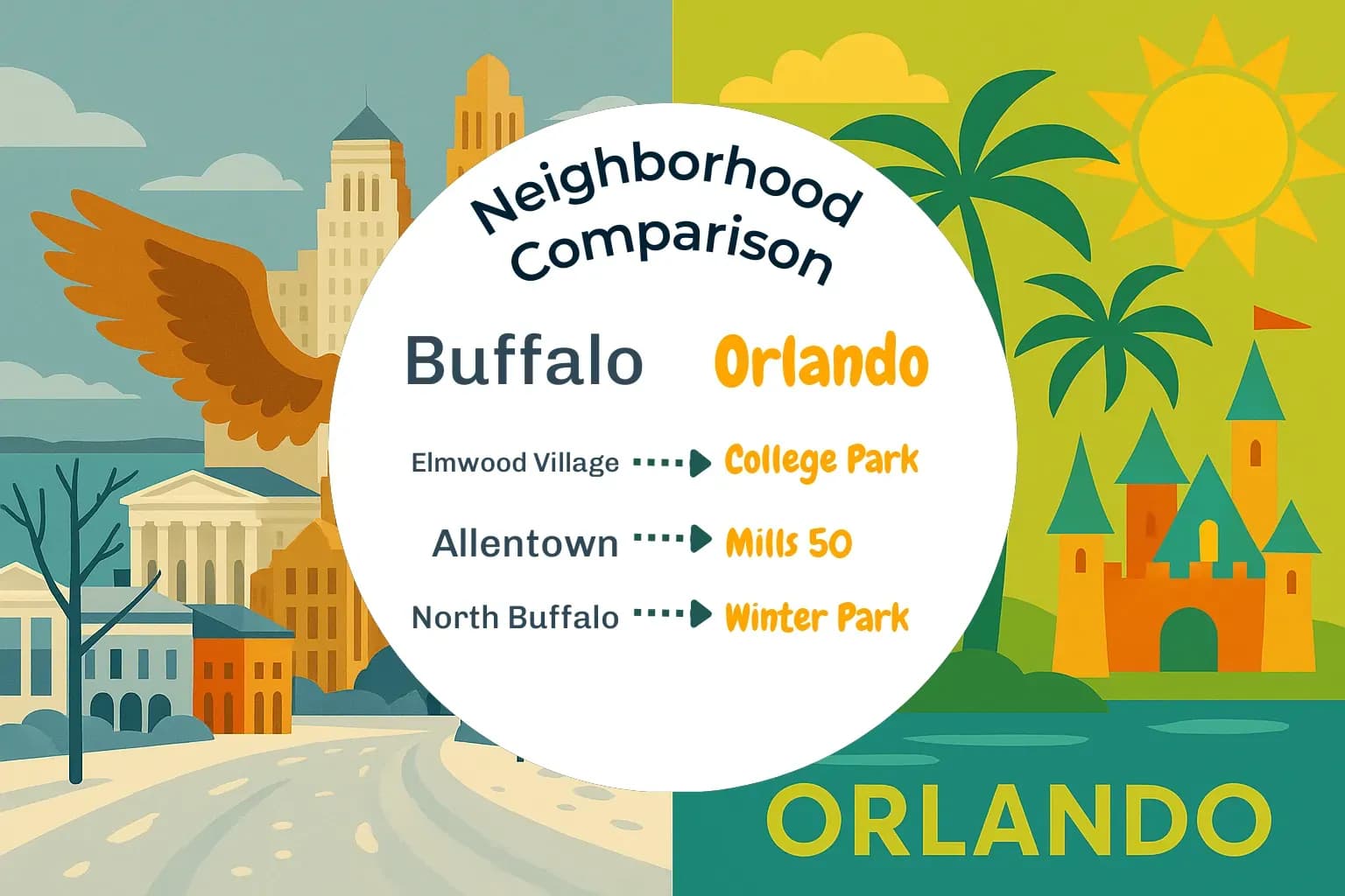 Buffalo vs Orlando Neighborhood Comparison
