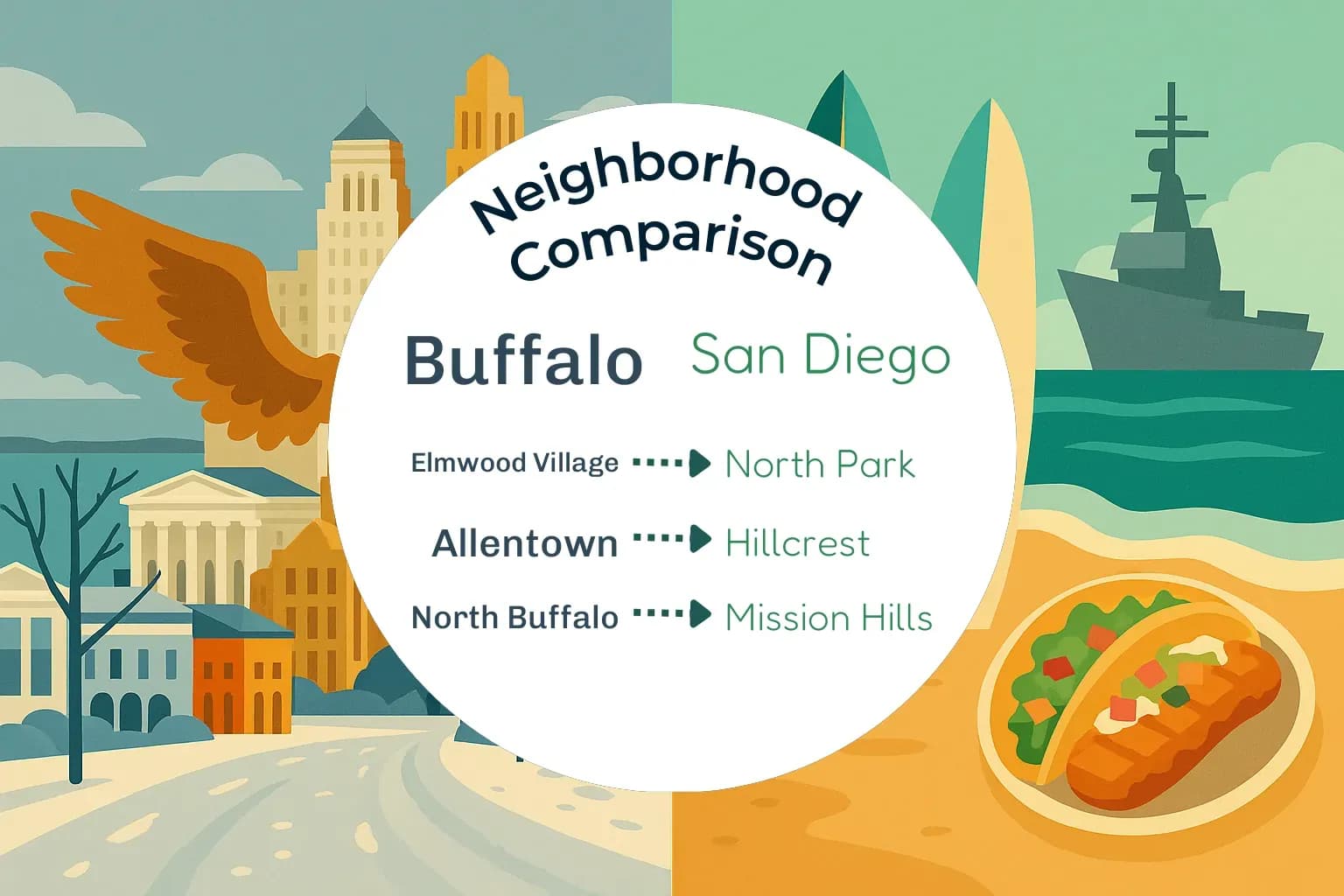 Buffalo vs San Diego Neighborhood Comparison