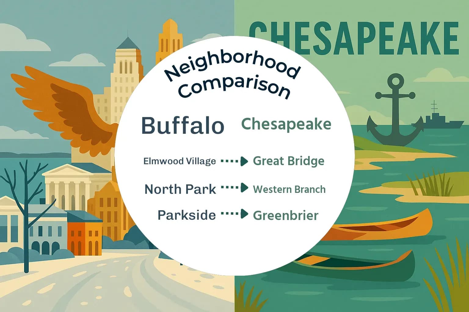 Buffalo vs Chesapeake Neighborhood Comparison
