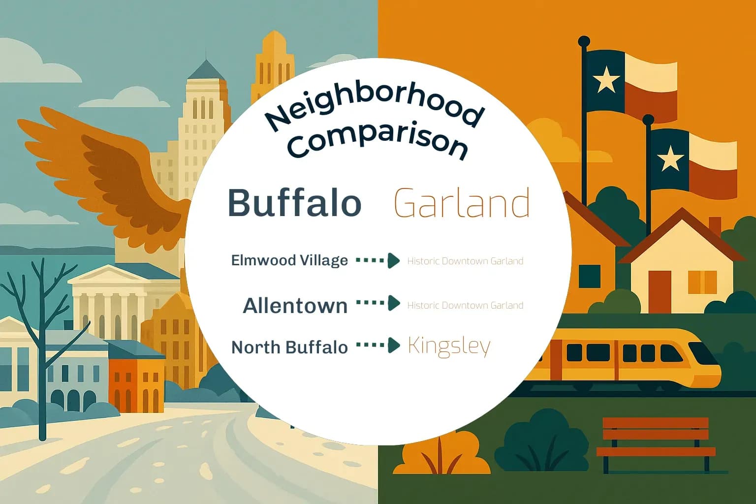 Buffalo vs Garland Neighborhood Comparison