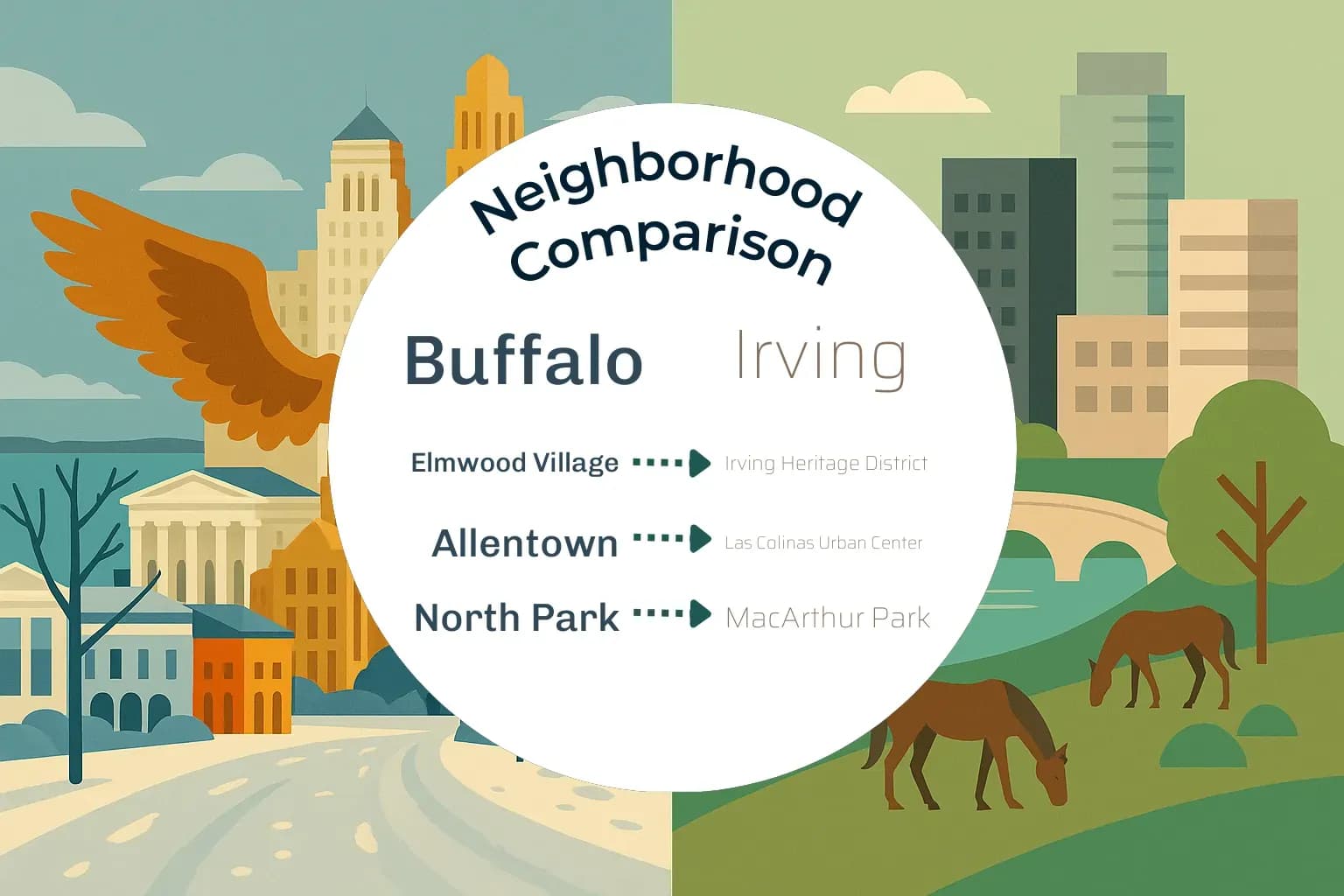 Buffalo vs Irving Neighborhood Comparison