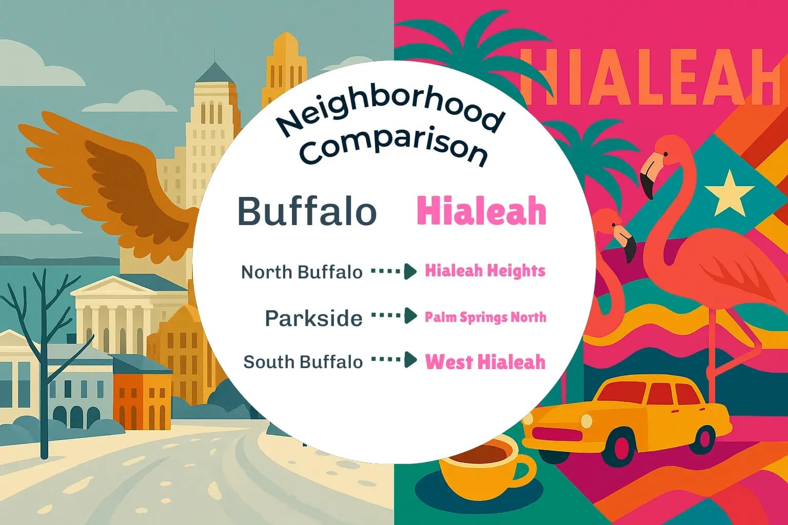 Buffalo vs Hialeah Neighborhood Comparison
