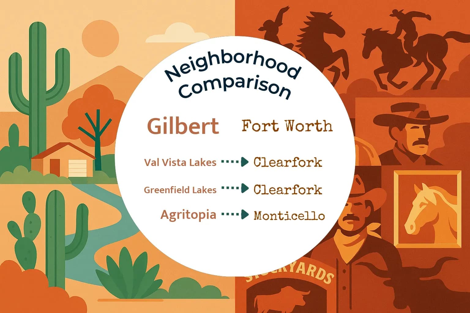Gilbert vs Fort Worth Neighborhood Comparison