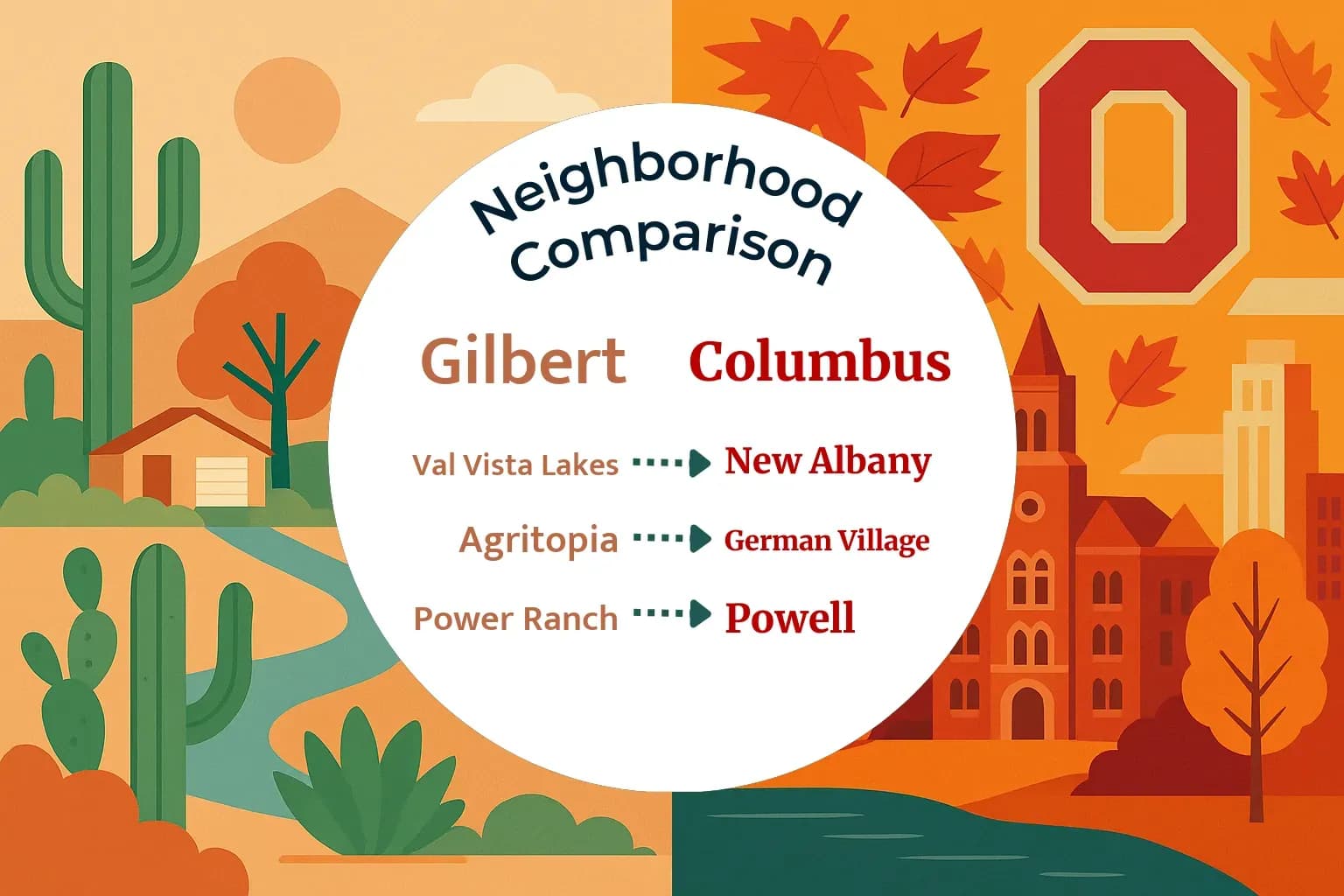Gilbert vs Columbus Neighborhood Comparison