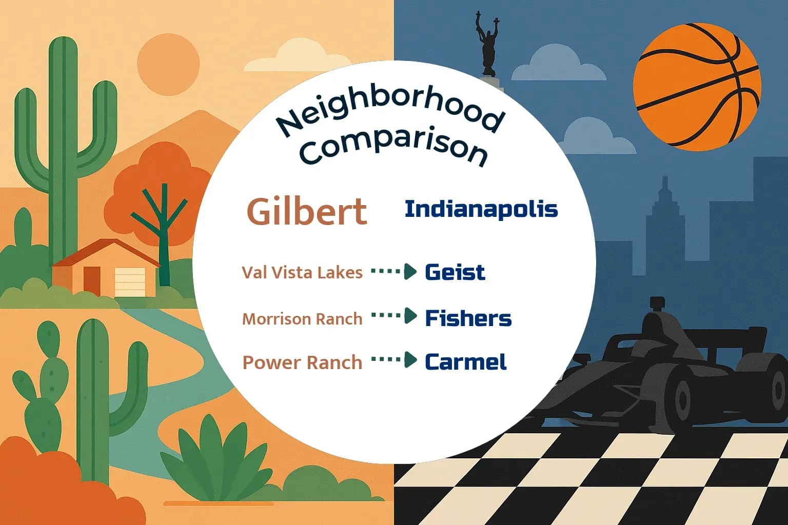 Gilbert vs Indianapolis Neighborhood Comparison