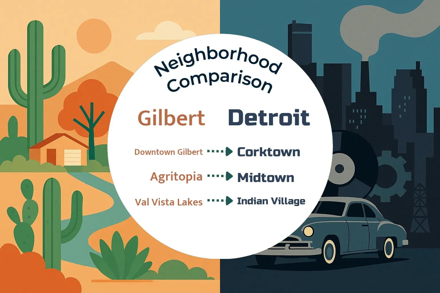 Gilbert vs Detroit Neighborhood Comparison