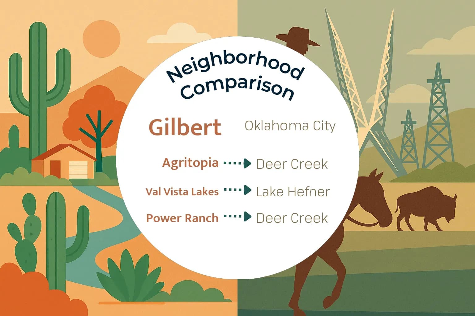 Gilbert vs Oklahoma City Neighborhood Comparison