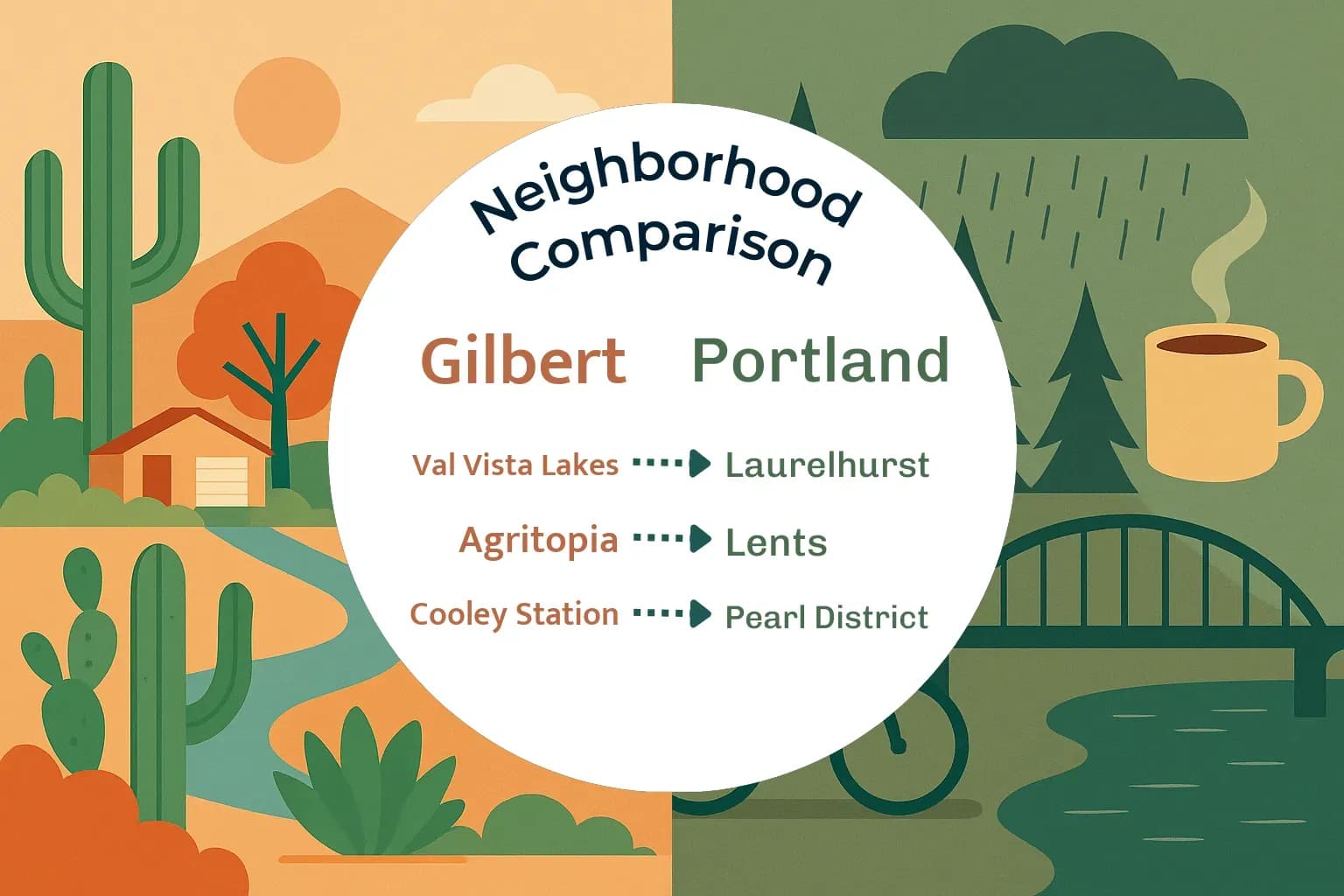 Gilbert vs Portland Neighborhood Comparison