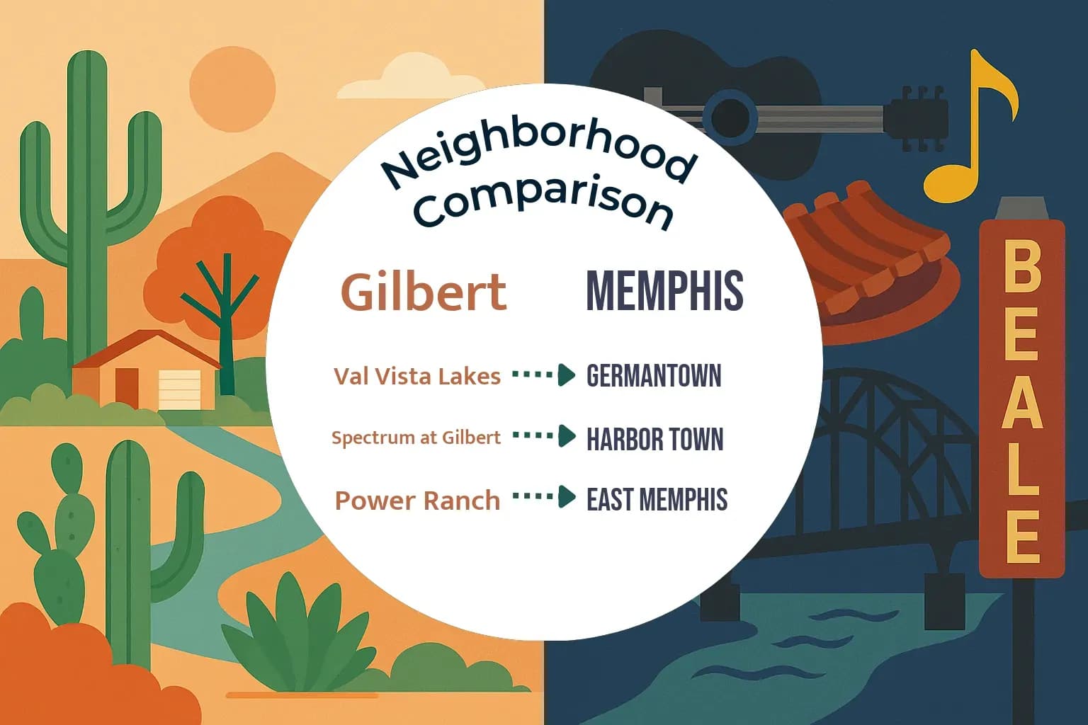 Gilbert vs Memphis Neighborhood Comparison