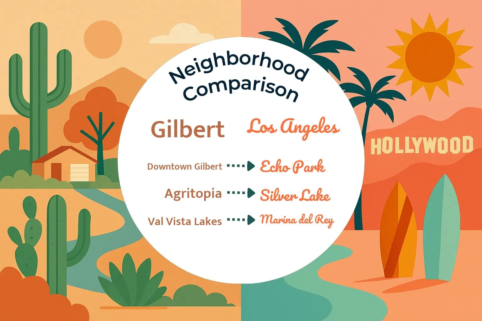 Gilbert vs Los Angeles Neighborhood Comparison