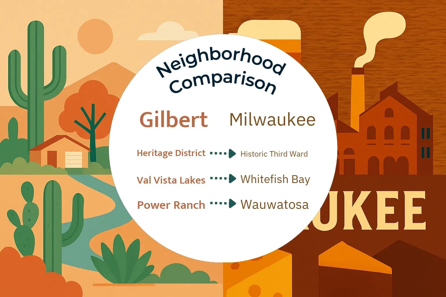 Gilbert vs Milwaukee Neighborhood Comparison