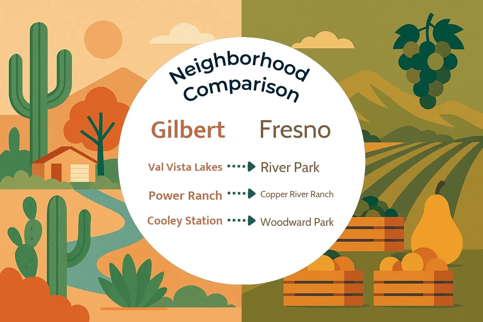 Gilbert vs Fresno Neighborhood Comparison