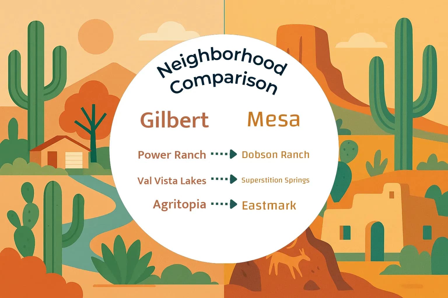 Gilbert vs Mesa Neighborhood Comparison