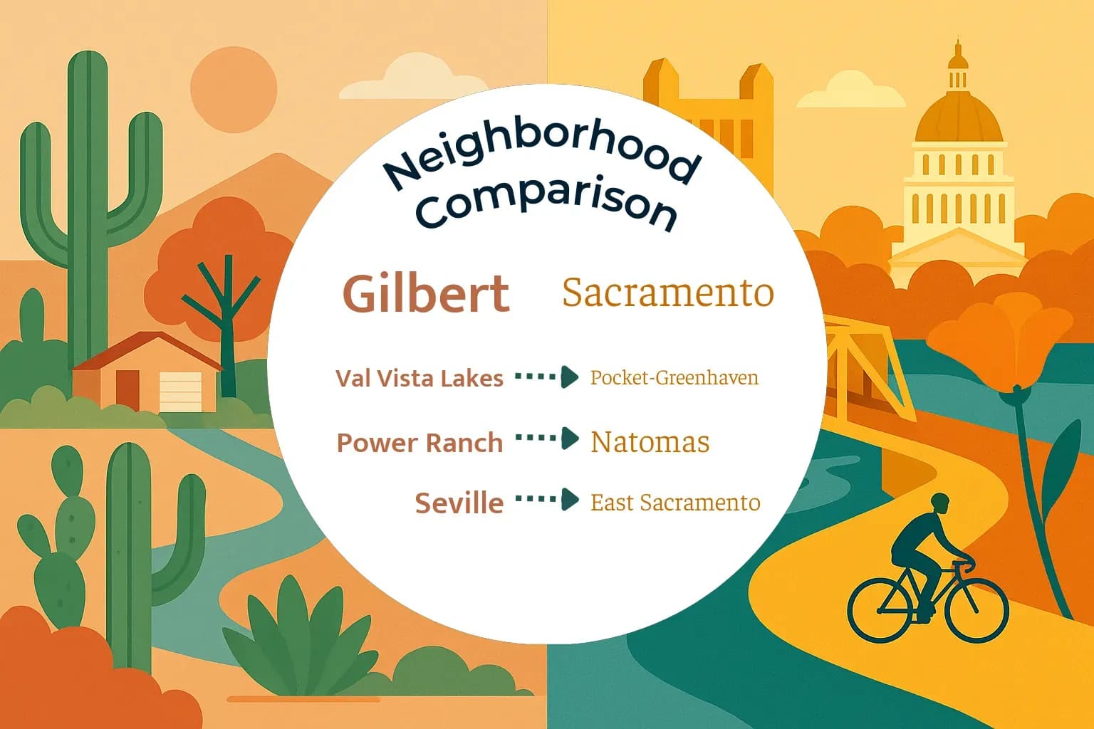 Gilbert vs Sacramento Neighborhood Comparison