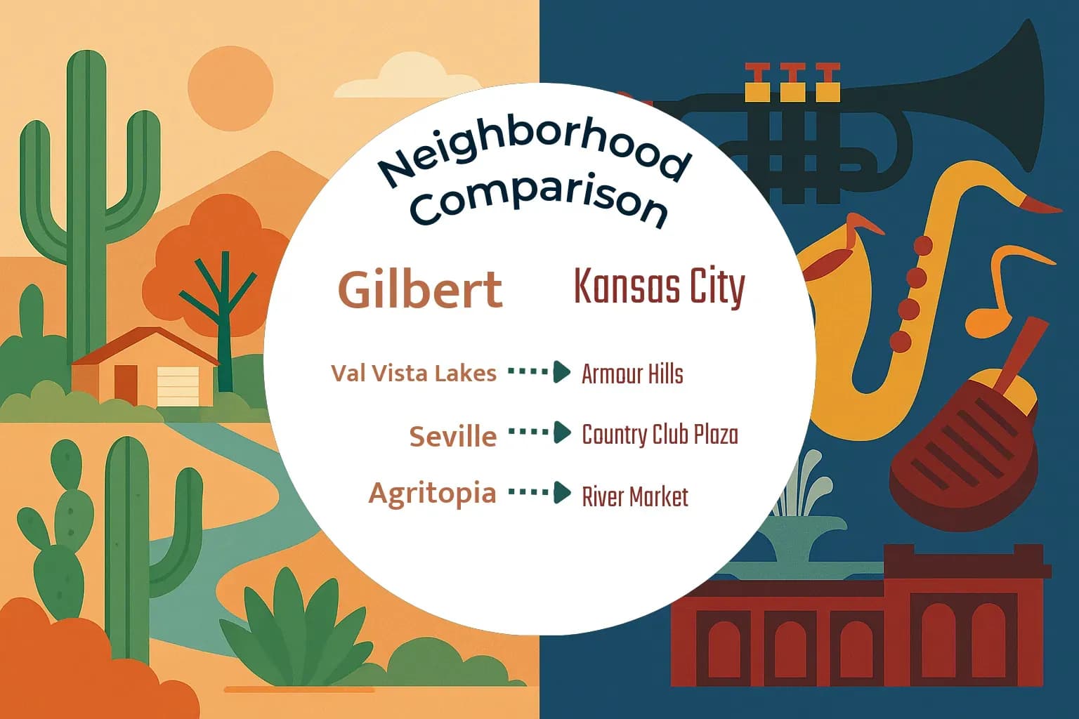 Gilbert vs Kansas City Neighborhood Comparison