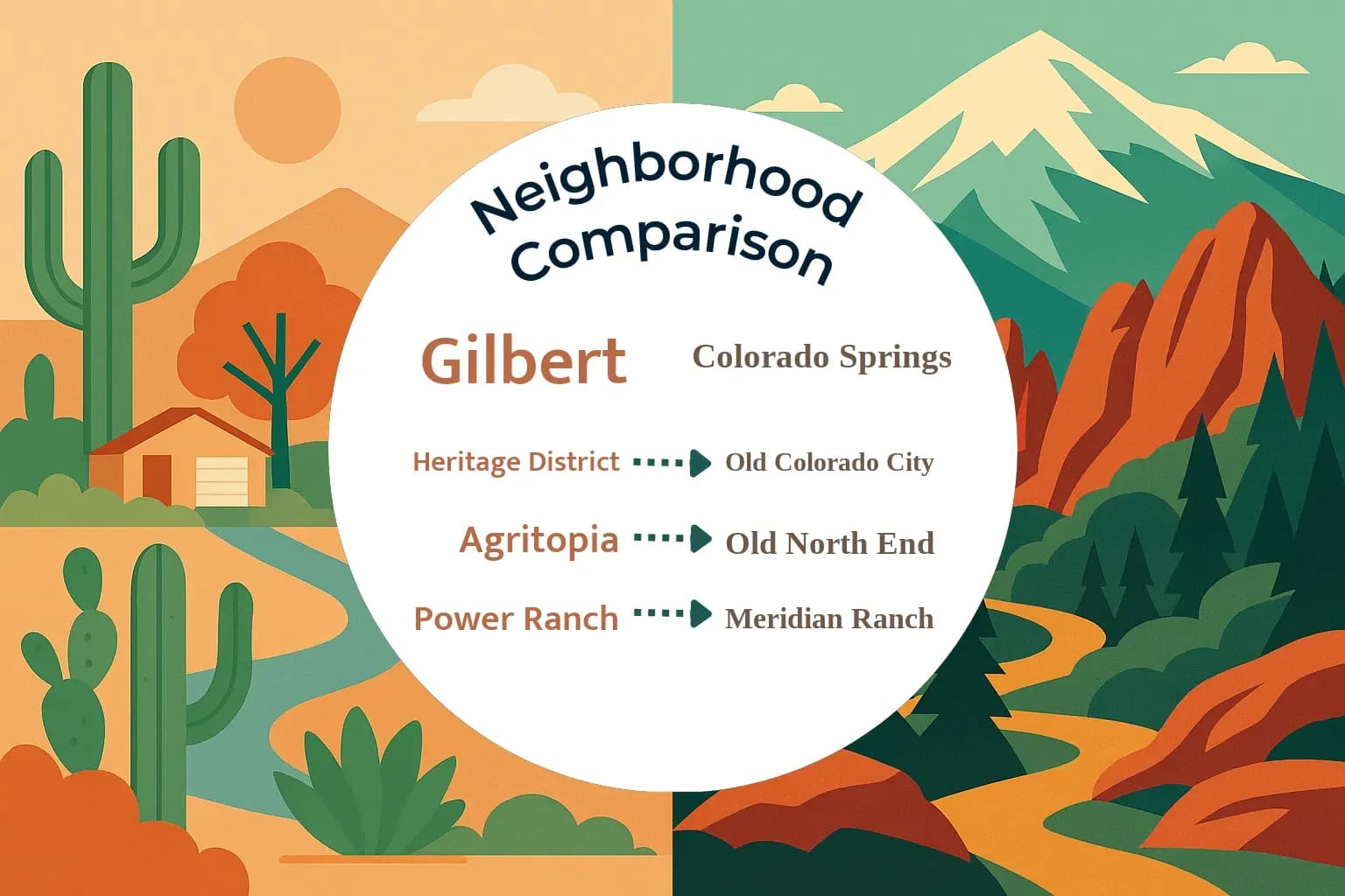 Gilbert vs Colorado Springs Neighborhood Comparison