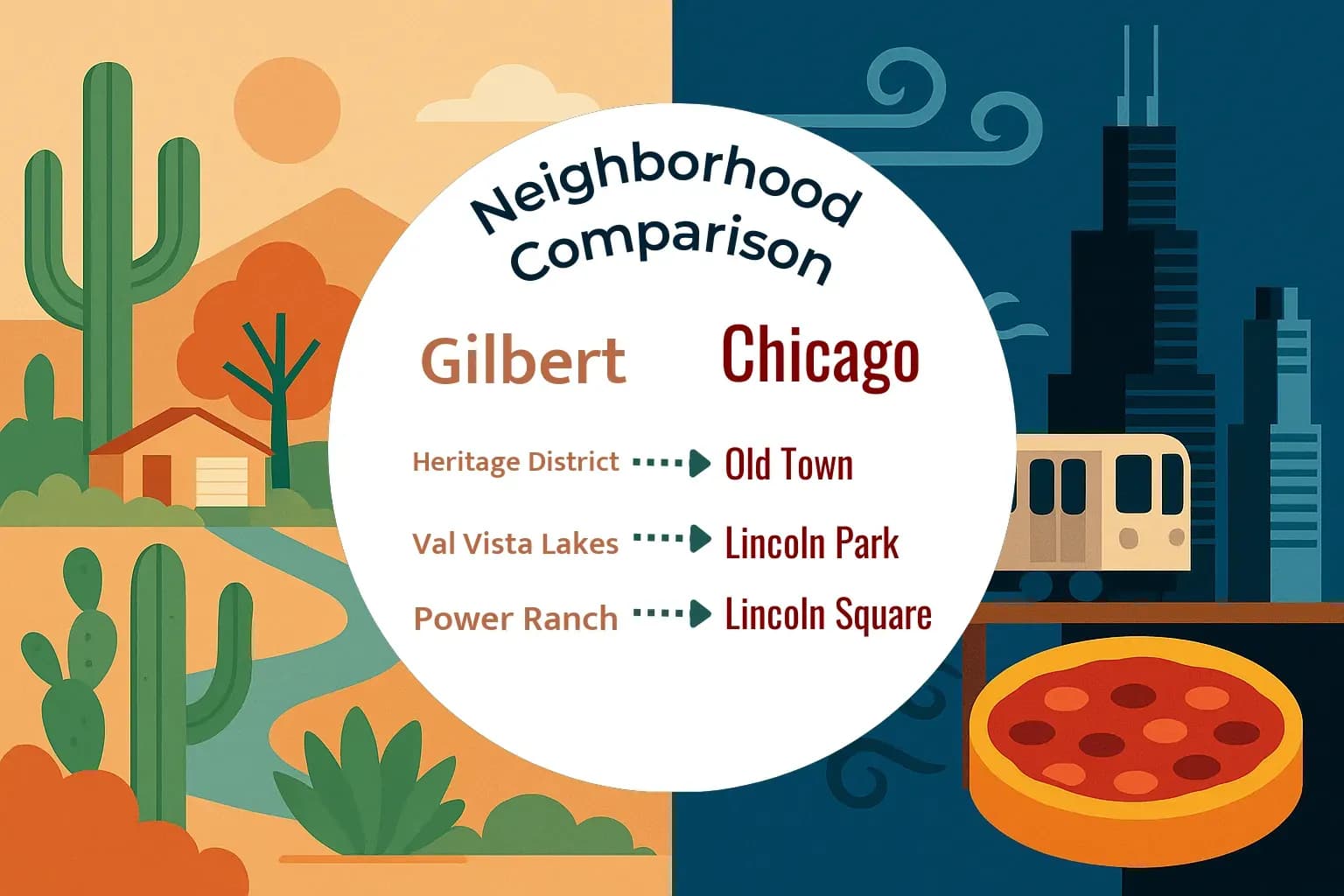 Gilbert vs Chicago Neighborhood Comparison