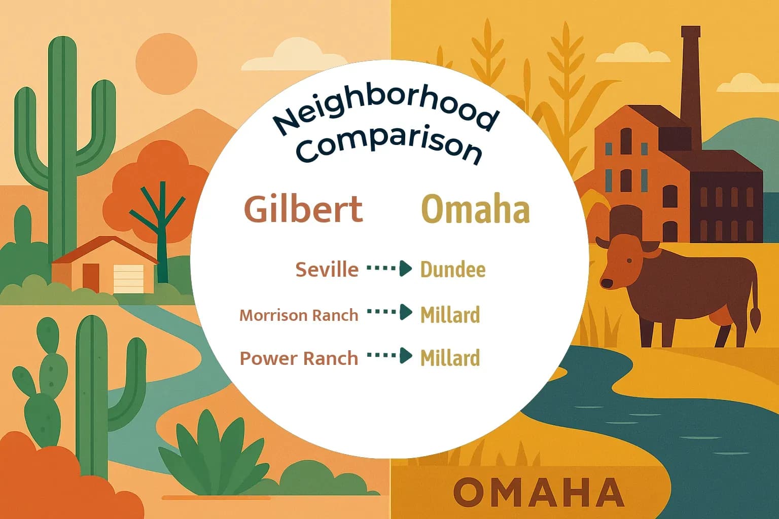 Gilbert vs Omaha Neighborhood Comparison