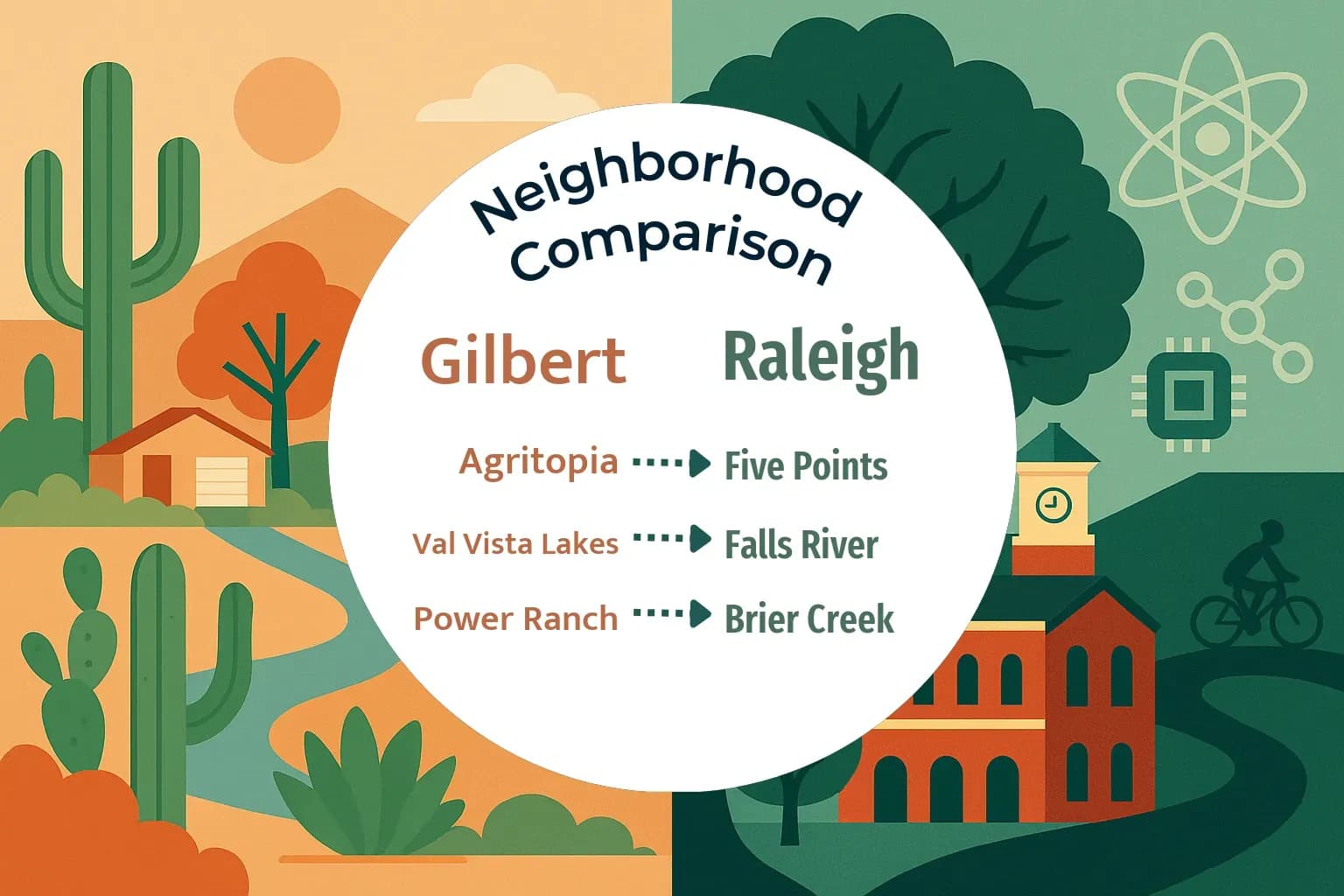 Gilbert vs Raleigh Neighborhood Comparison