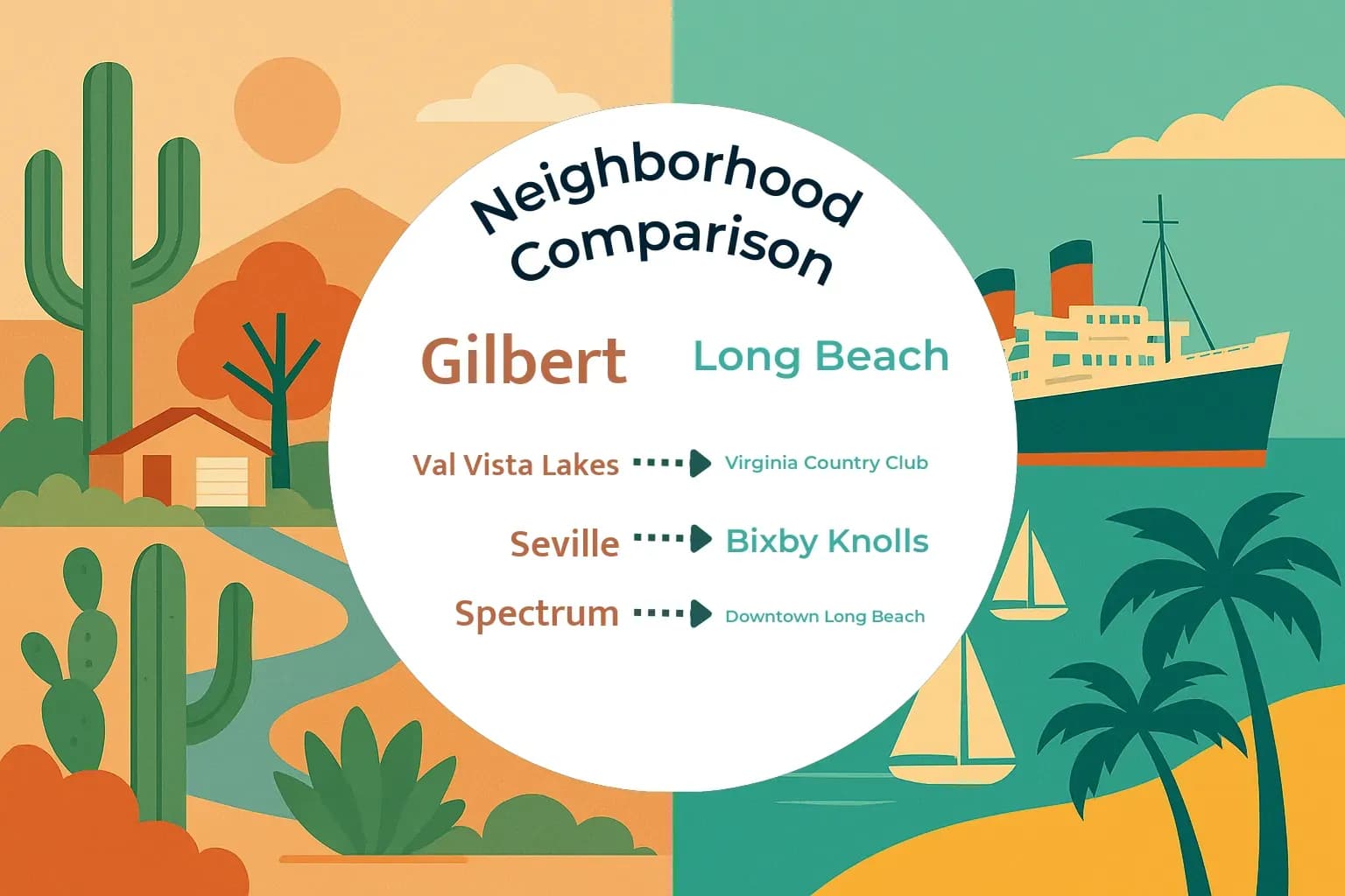 Gilbert vs Long Beach Neighborhood Comparison
