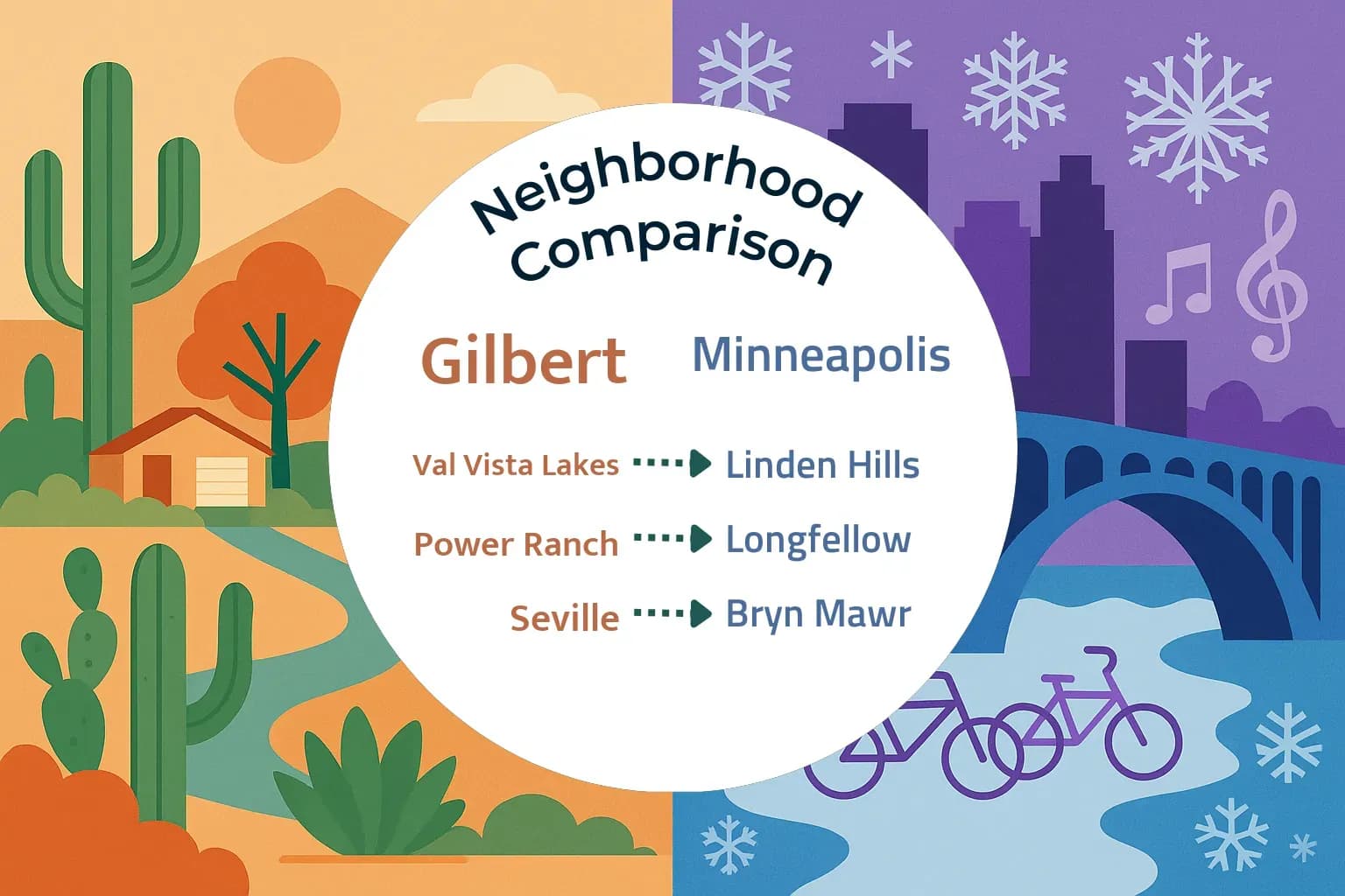 Gilbert vs Minneapolis Neighborhood Comparison