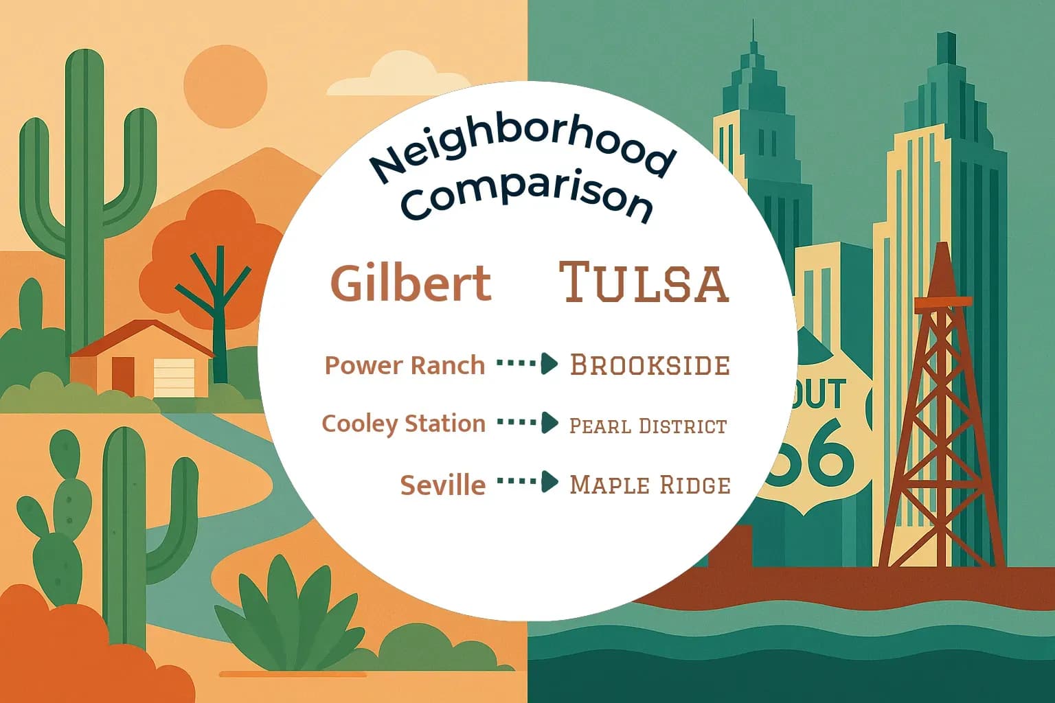 Gilbert vs Tulsa Neighborhood Comparison