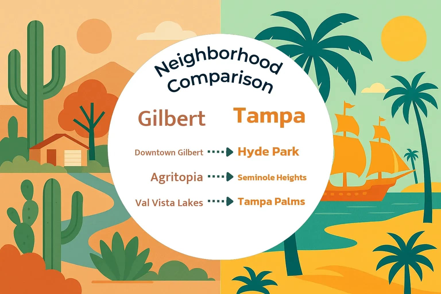 Gilbert vs Tampa Neighborhood Comparison