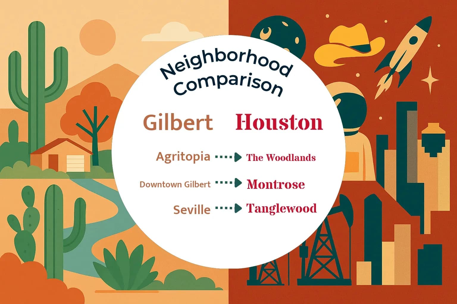 Gilbert vs Houston Neighborhood Comparison
