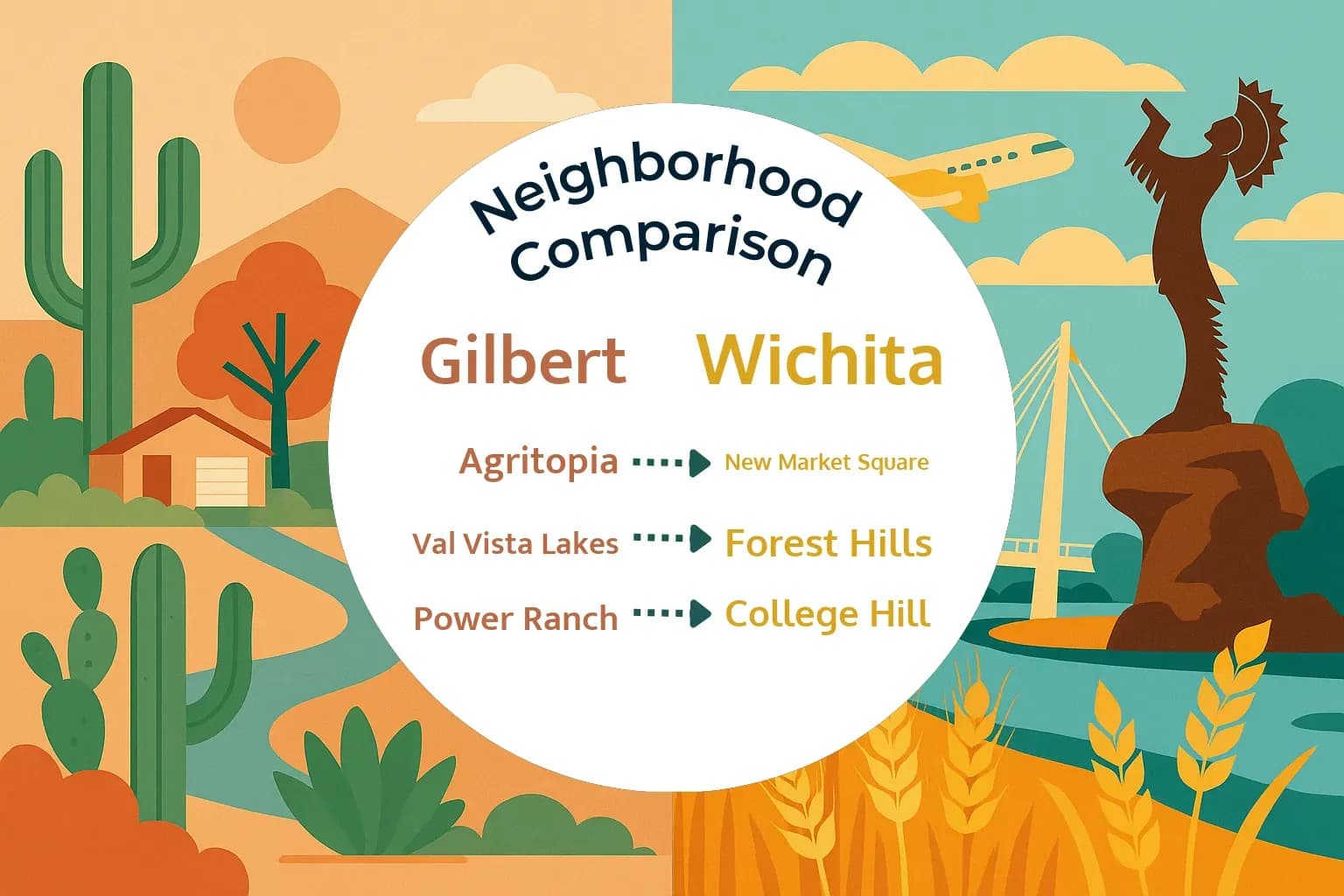 Gilbert vs Wichita Neighborhood Comparison