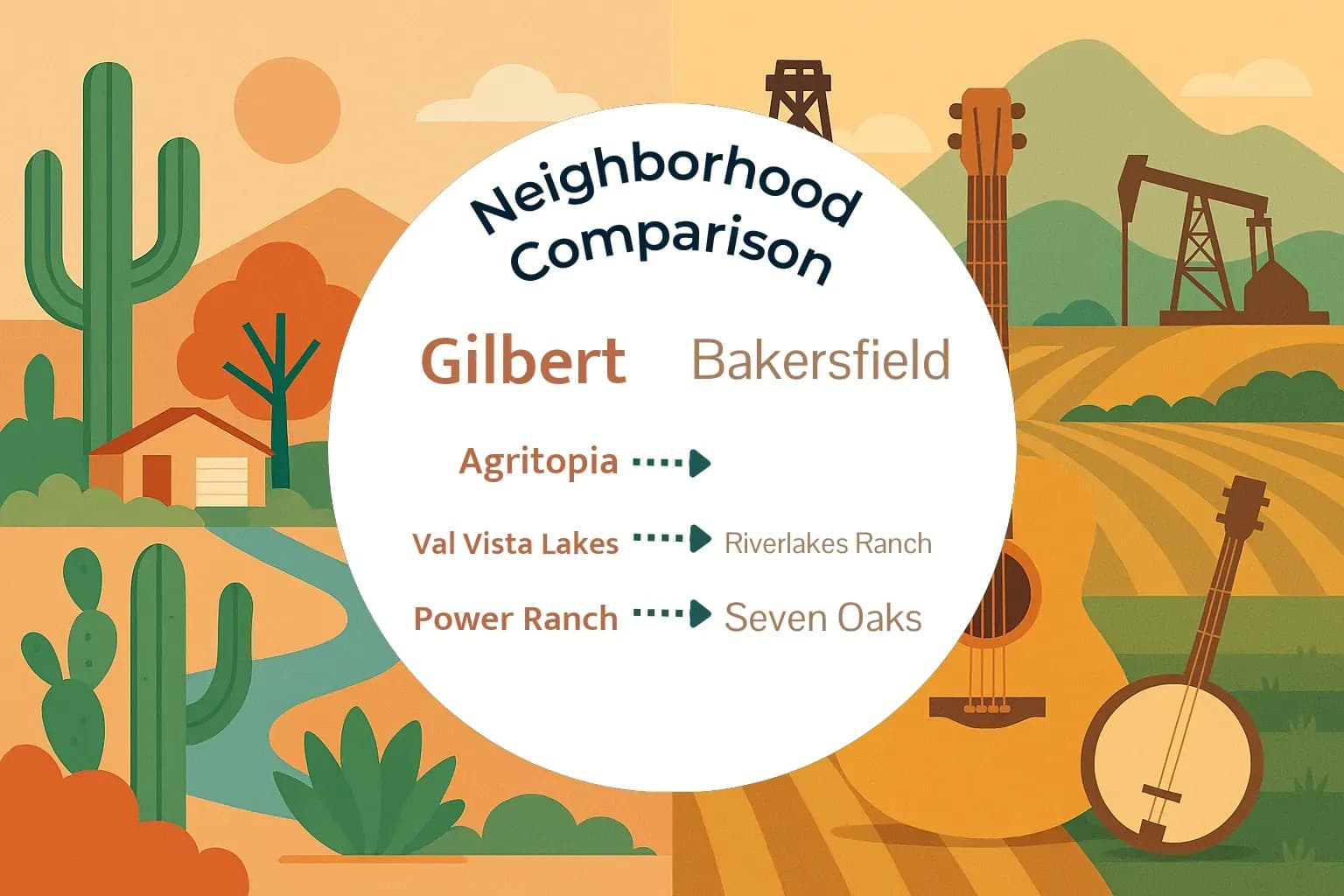 Gilbert vs Bakersfield Neighborhood Comparison