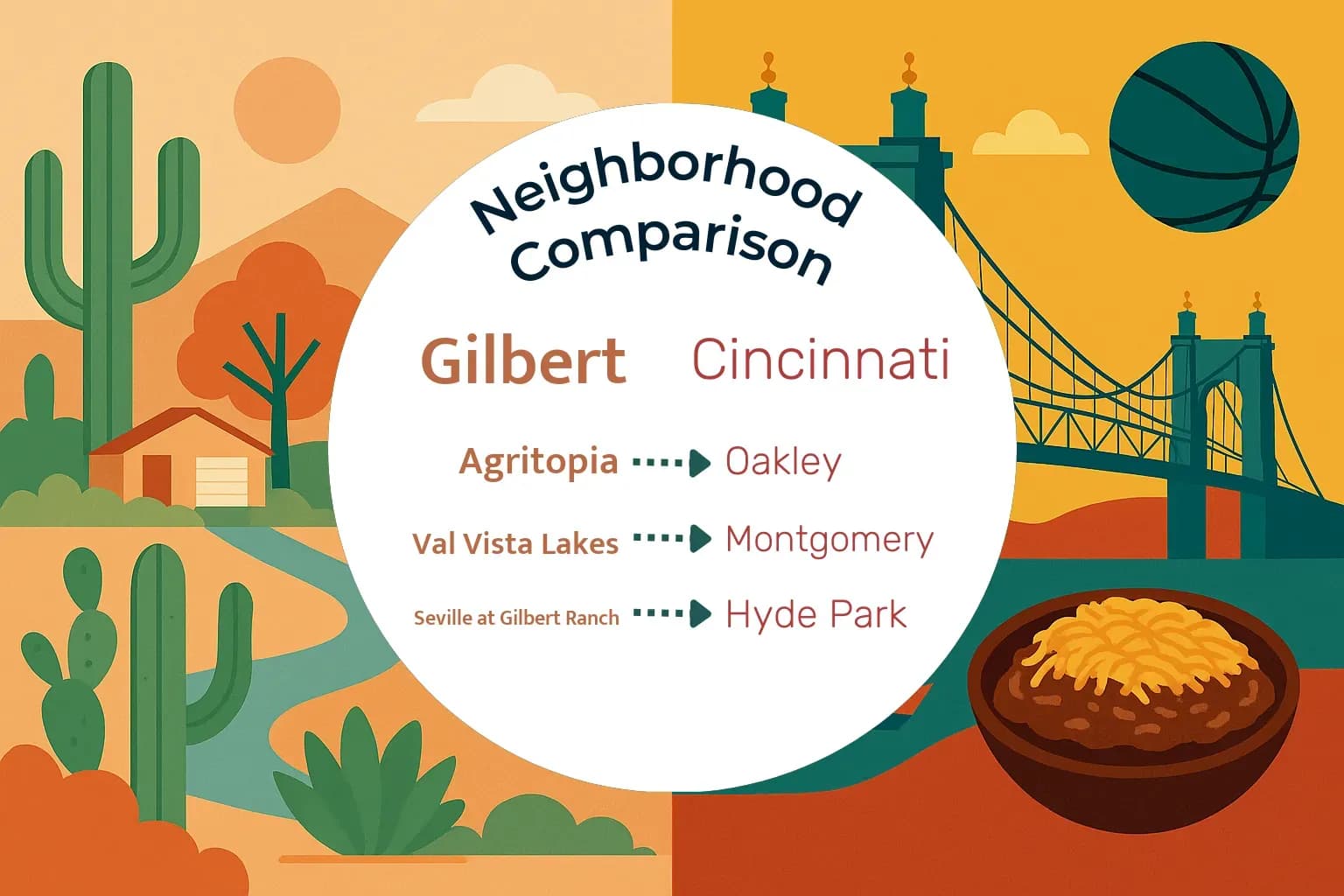 Gilbert vs Cincinnati Neighborhood Comparison