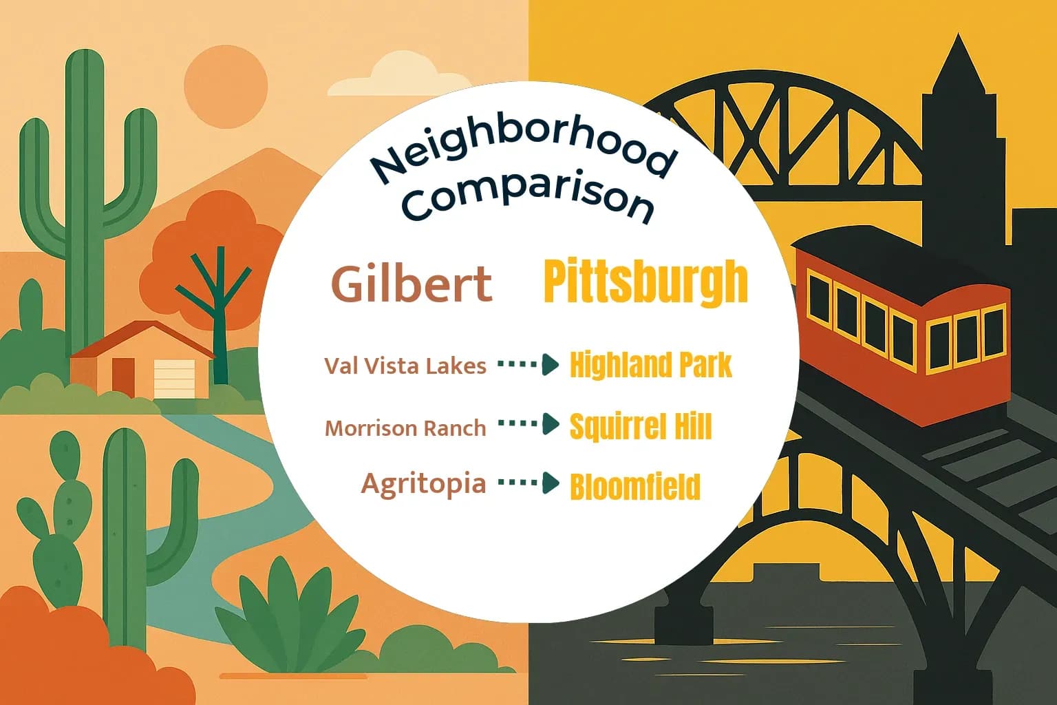 Gilbert vs Pittsburgh Neighborhood Comparison