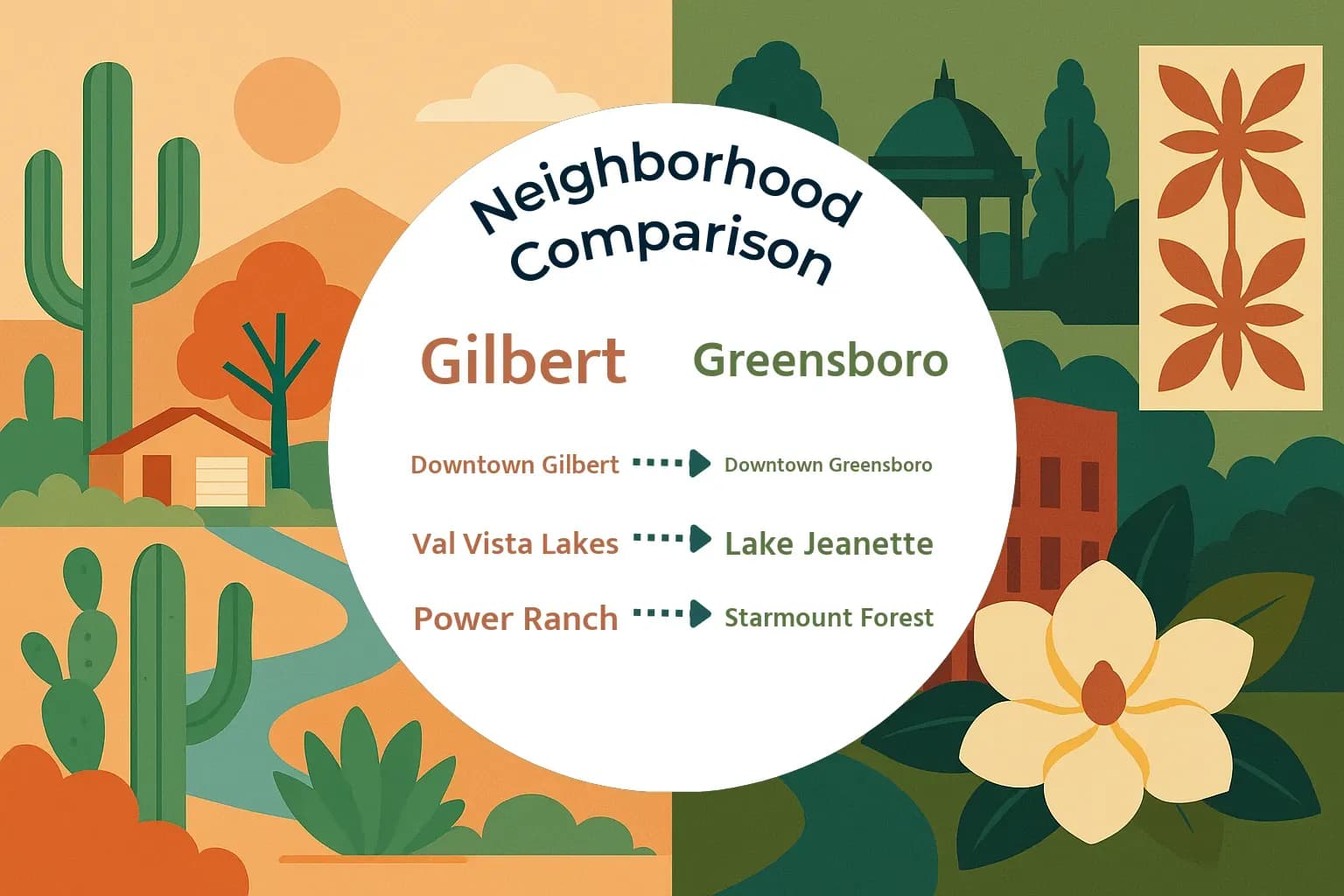 Gilbert vs Greensboro Neighborhood Comparison