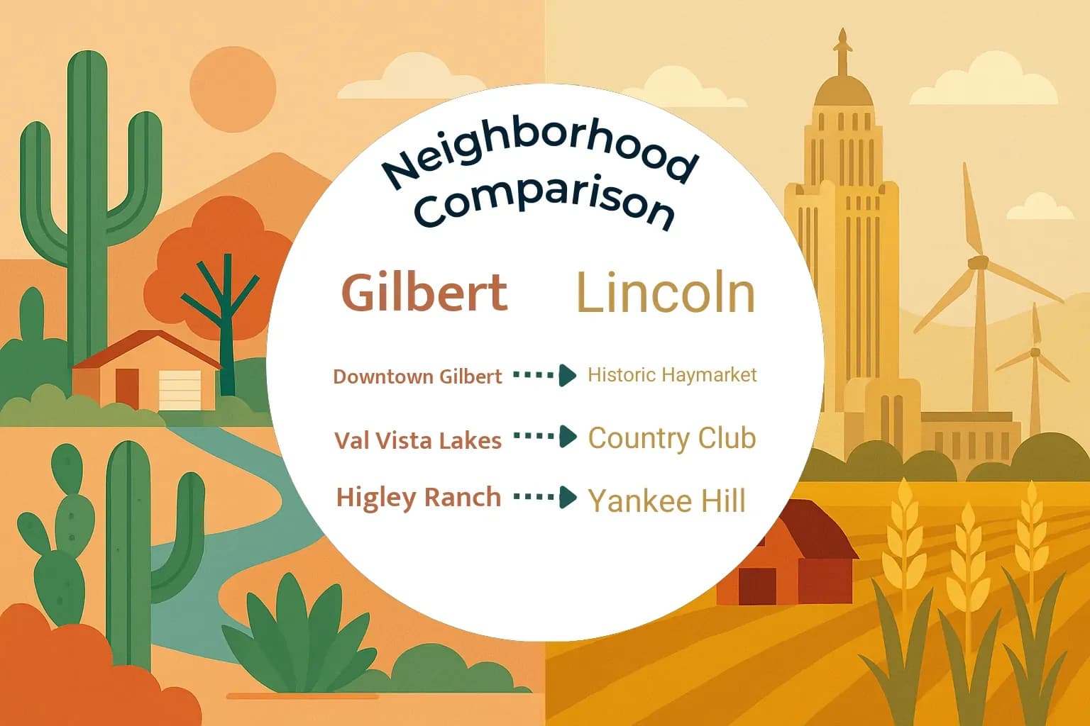 Gilbert vs Lincoln Neighborhood Comparison