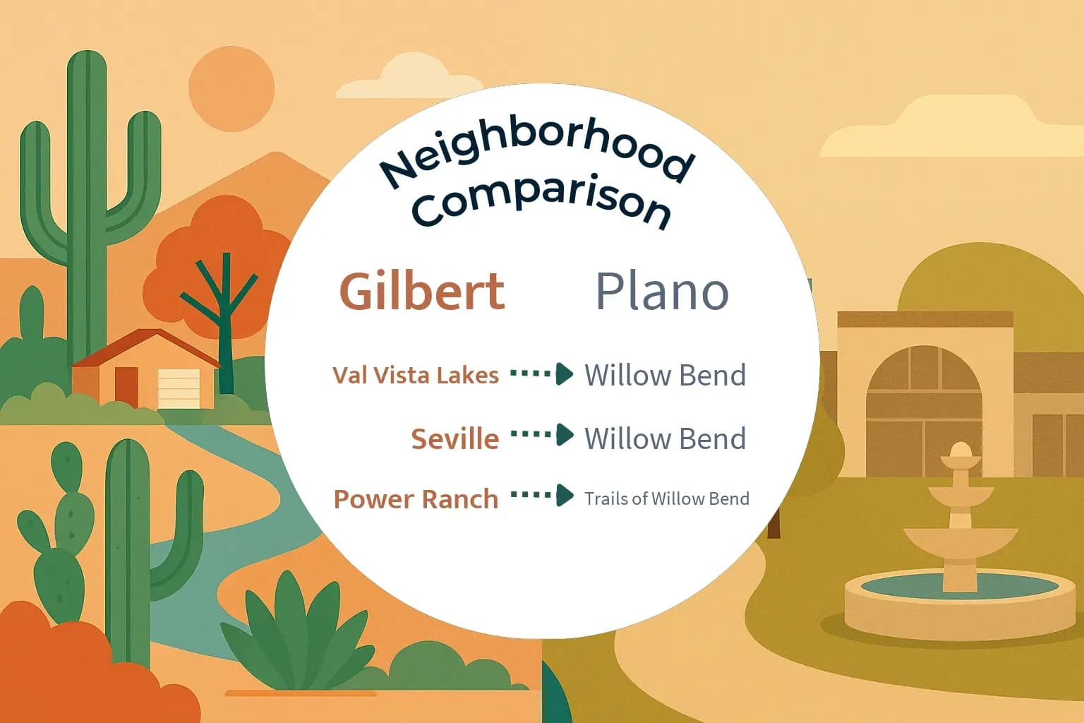 Gilbert vs Plano Neighborhood Comparison