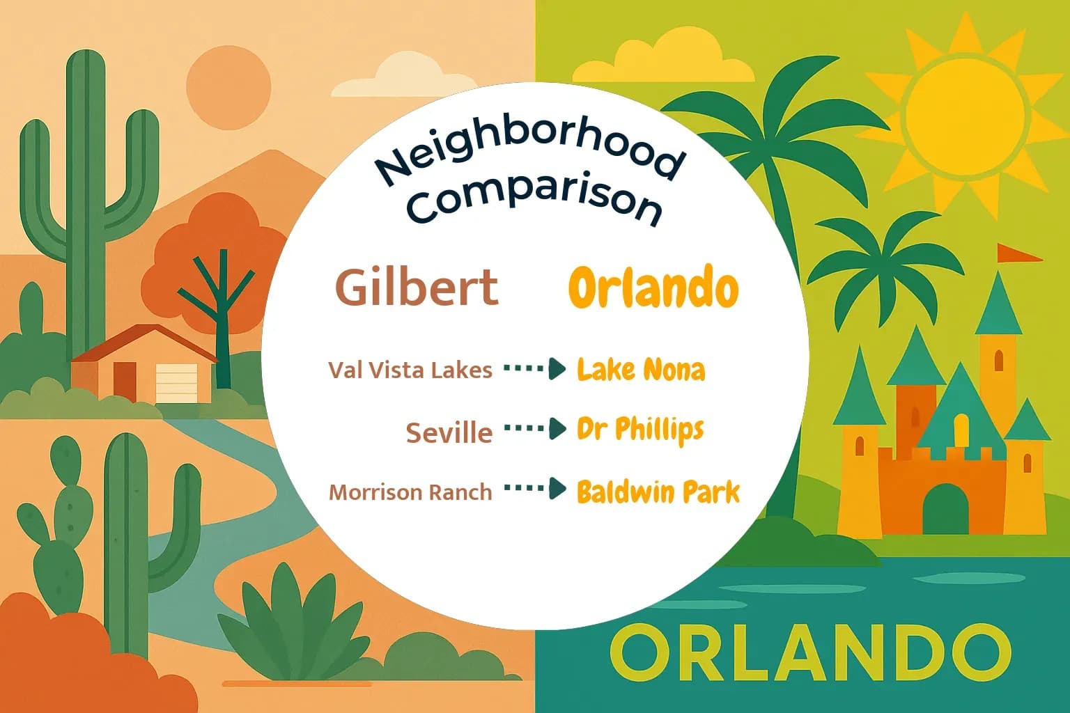 Gilbert vs Orlando Neighborhood Comparison