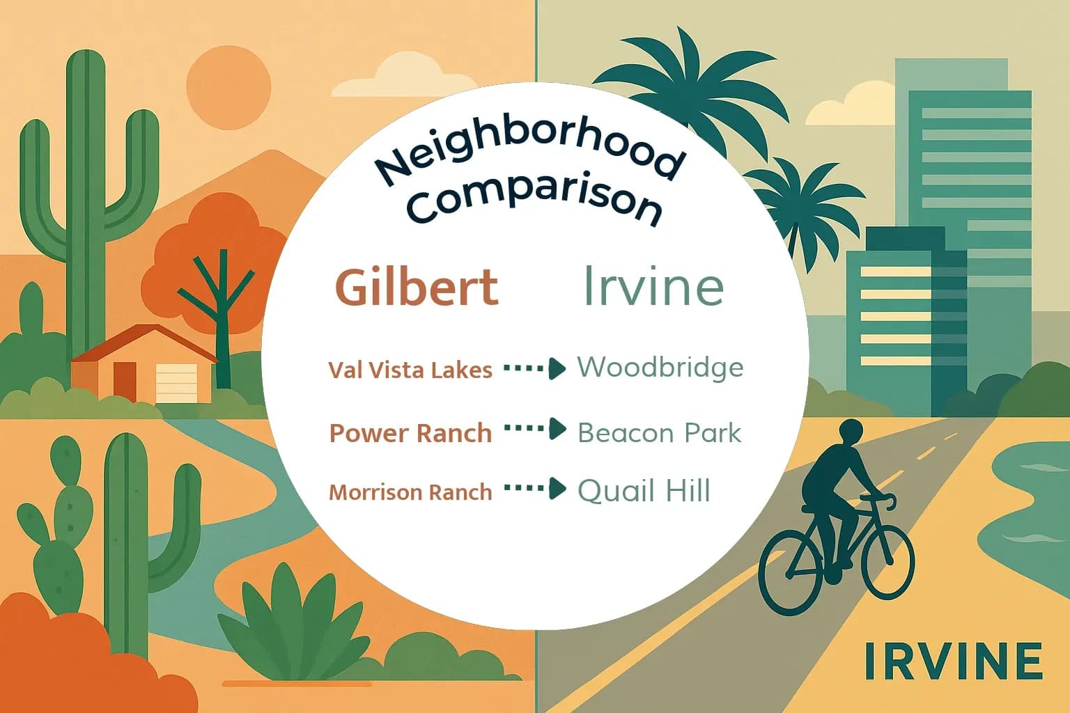 Gilbert vs Irvine Neighborhood Comparison