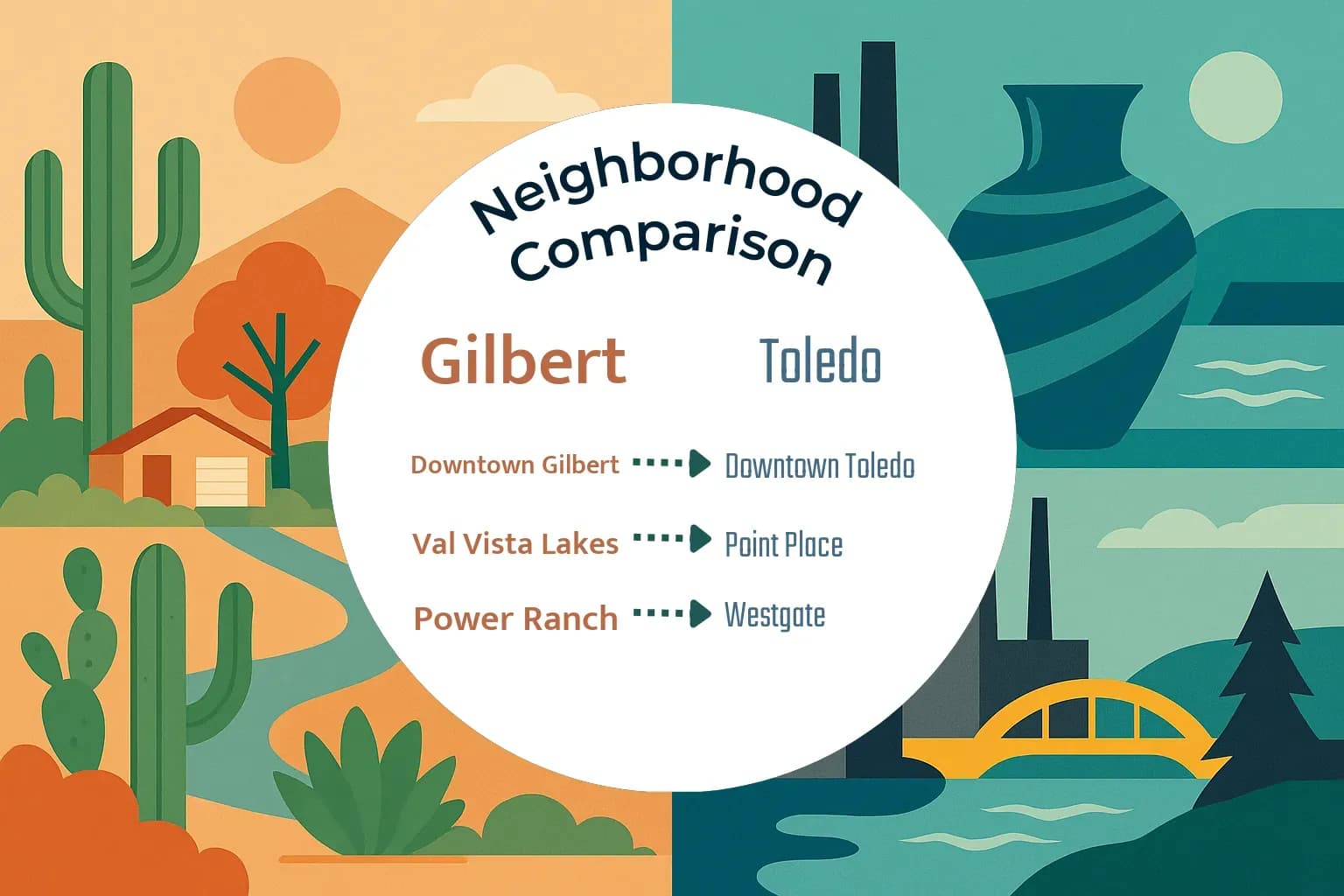 Gilbert vs Toledo Neighborhood Comparison