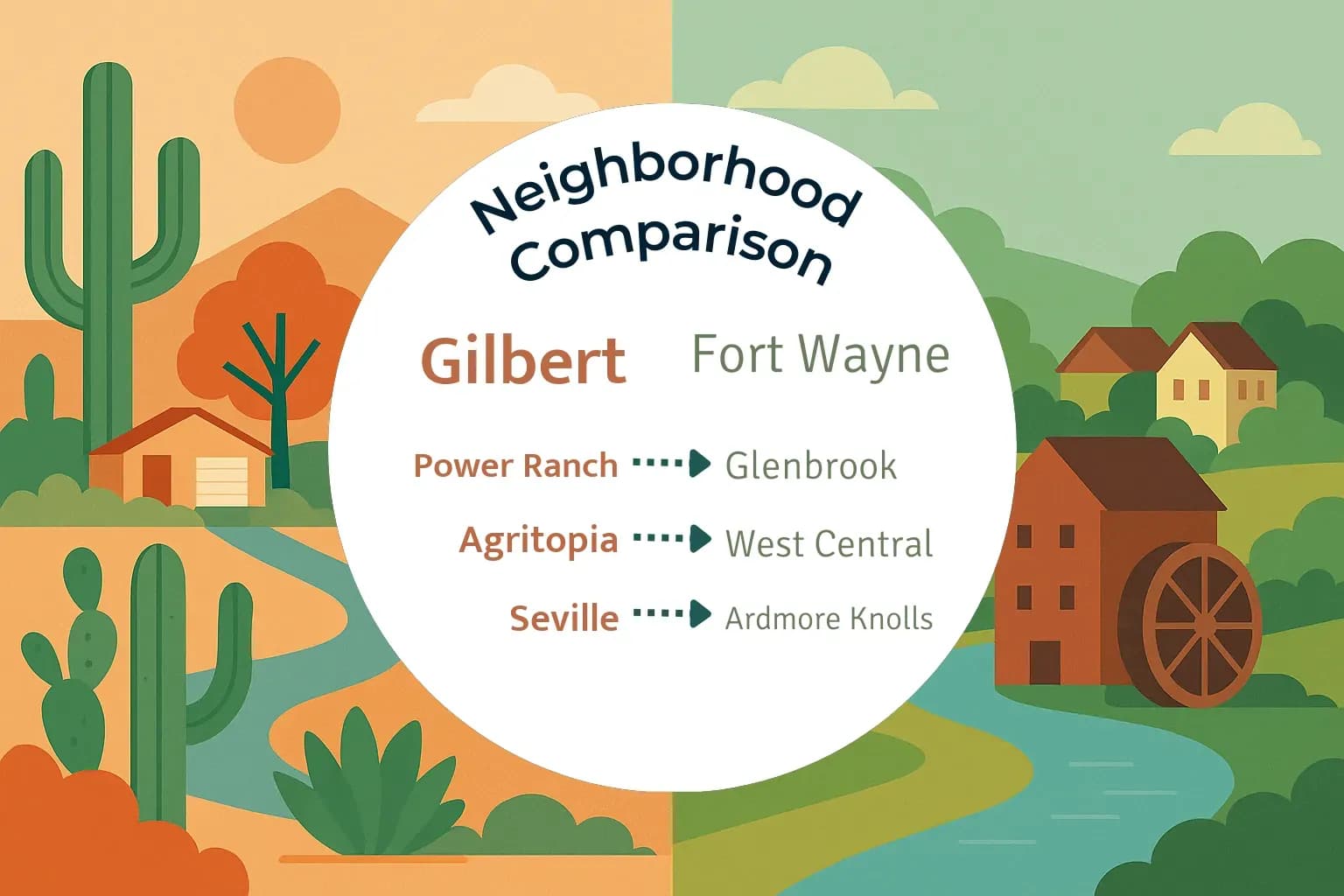 Gilbert vs Fort Wayne Neighborhood Comparison