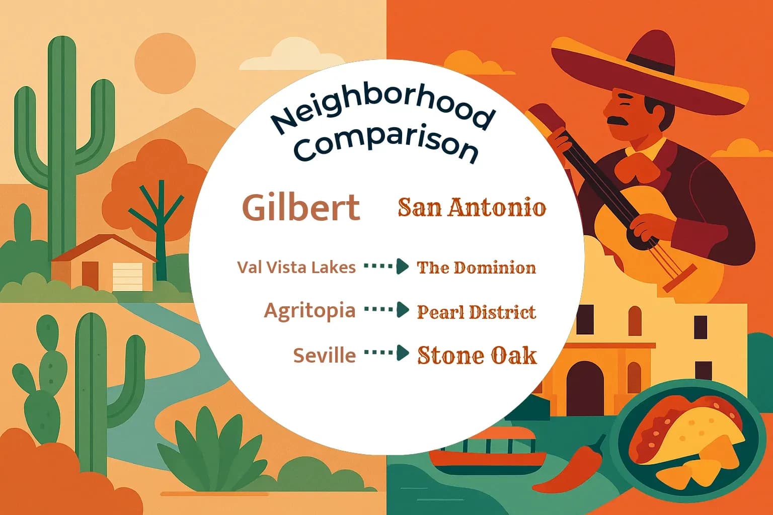 Gilbert vs San Antonio Neighborhood Comparison