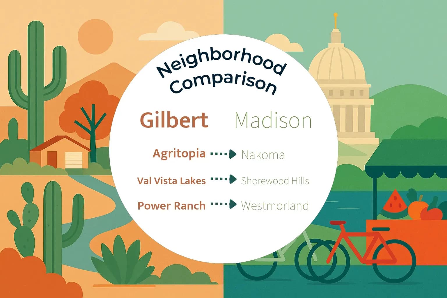 Gilbert vs Madison Neighborhood Comparison