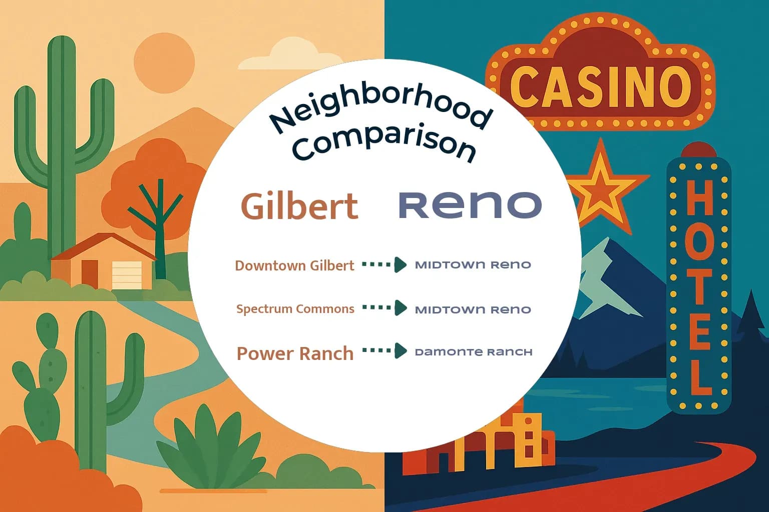 Gilbert vs Reno Neighborhood Comparison