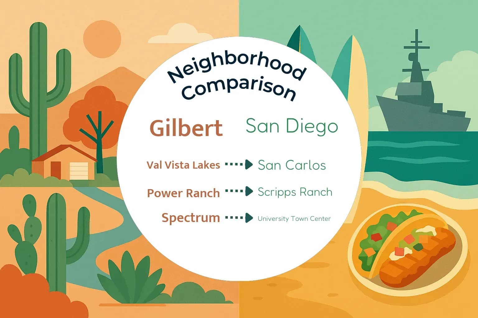 Gilbert vs San Diego Neighborhood Comparison