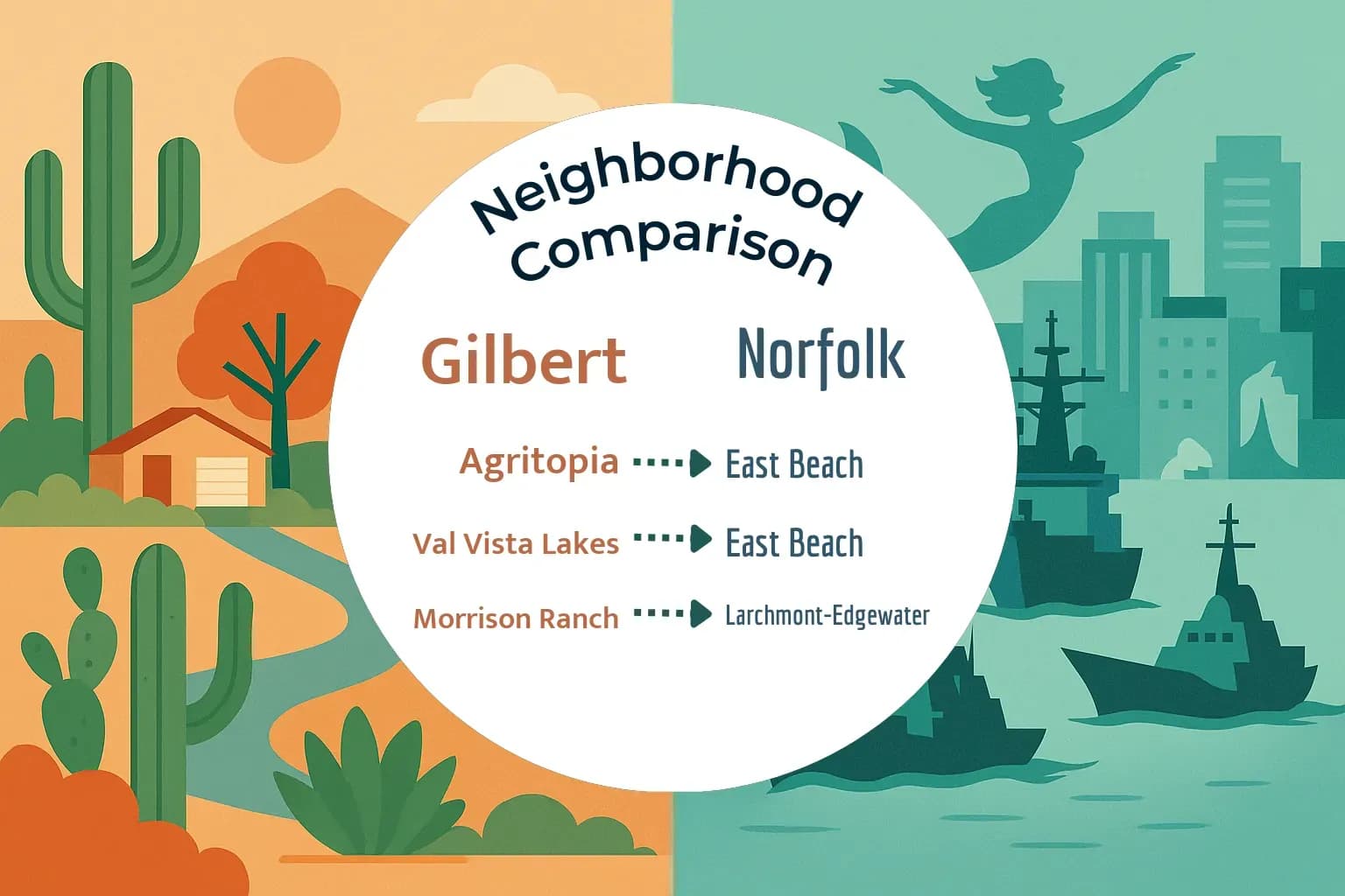 Gilbert vs Norfolk Neighborhood Comparison