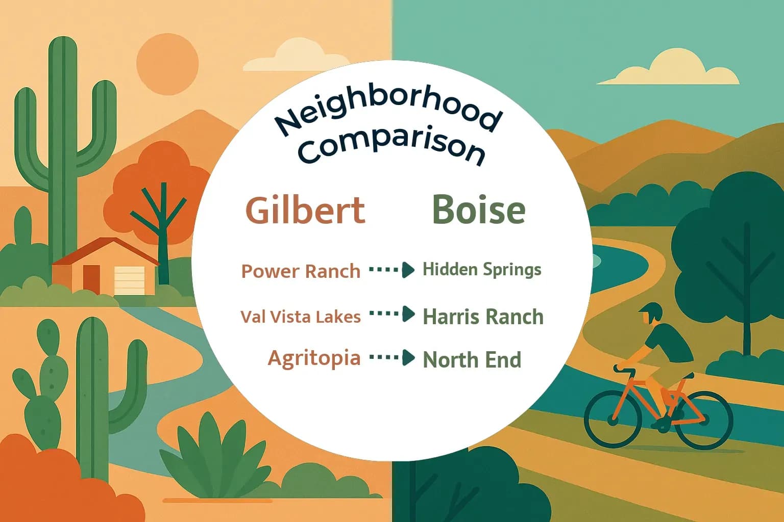 Gilbert vs Boise Neighborhood Comparison