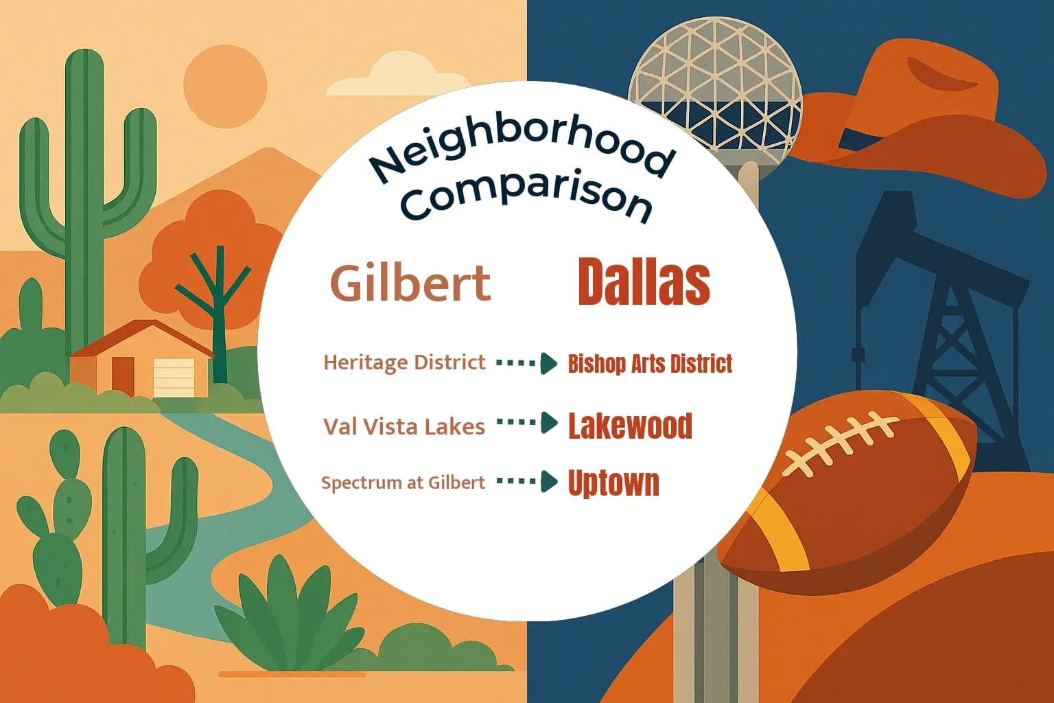 Gilbert vs Dallas Neighborhood Comparison
