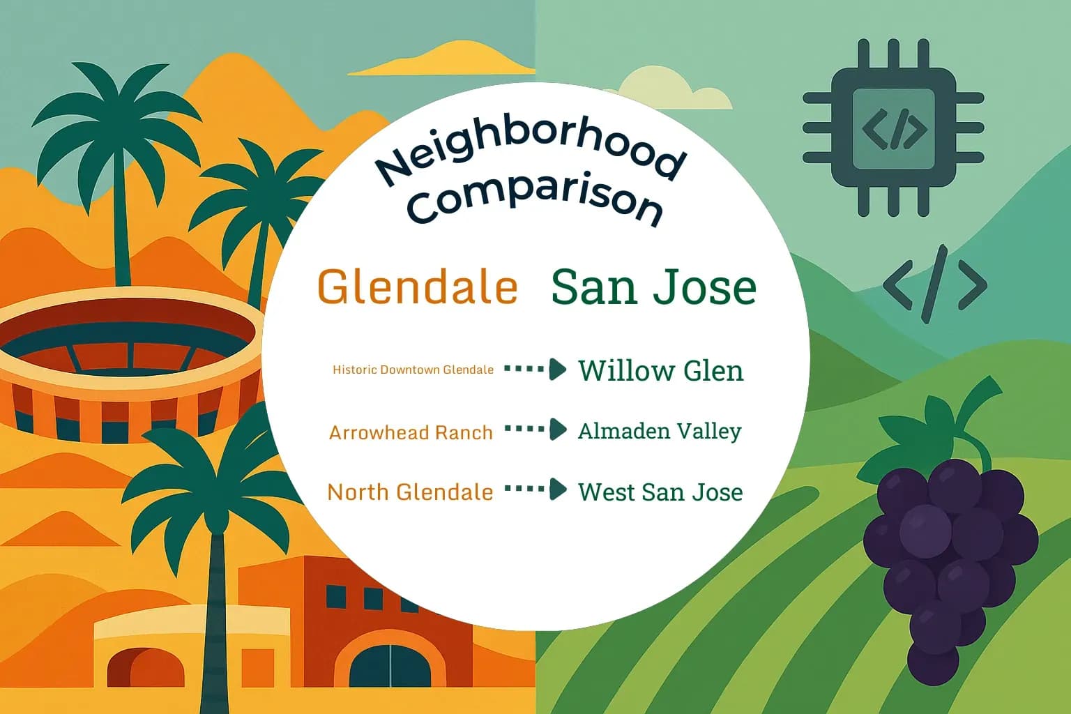 Glendale vs San Jose Neighborhood Comparison