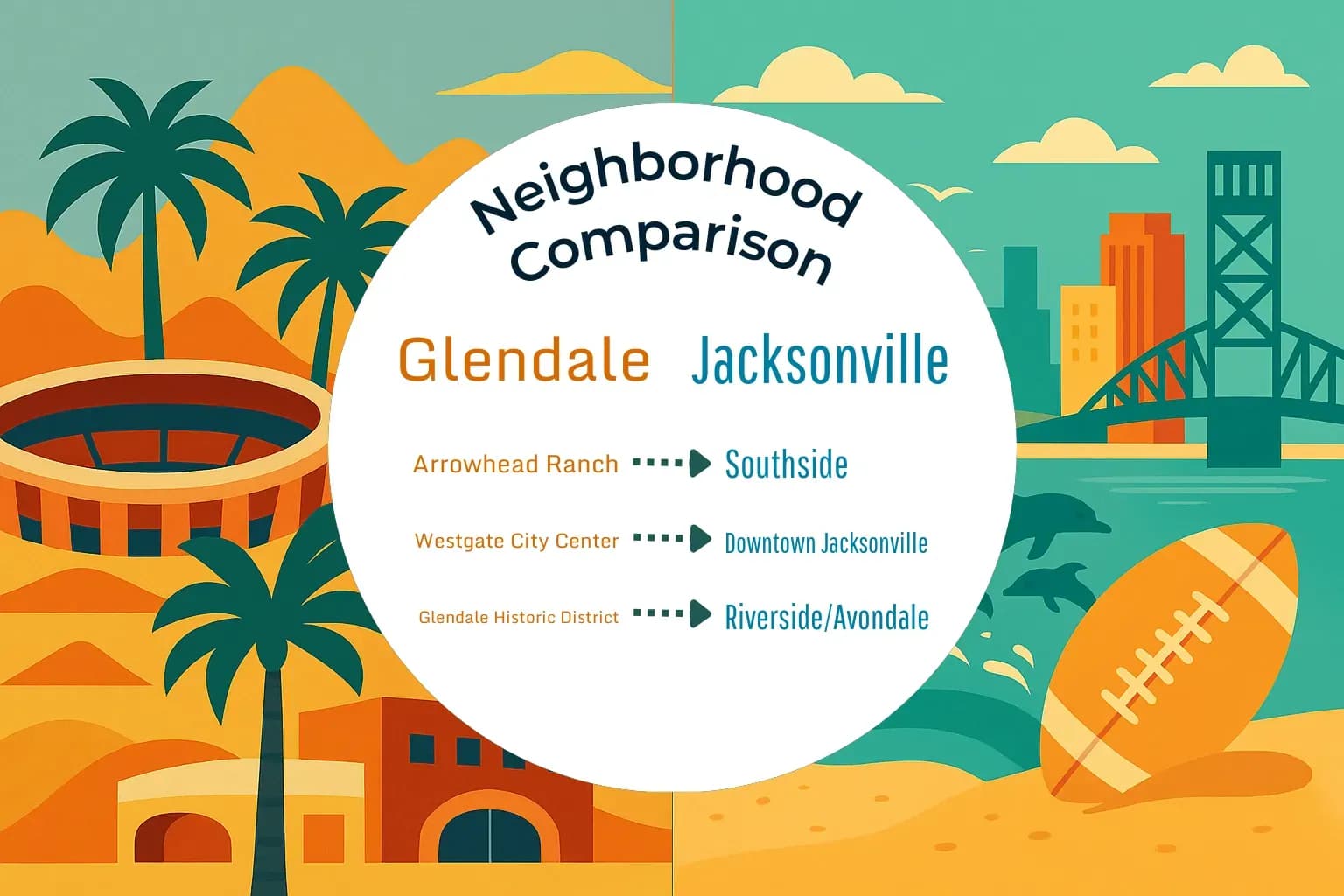 Glendale vs Jacksonville Neighborhood Comparison