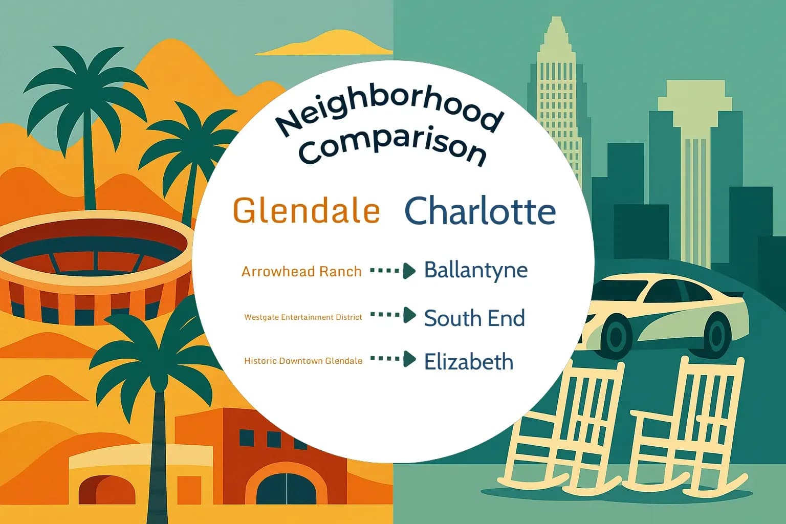Glendale vs Charlotte Neighborhood Comparison
