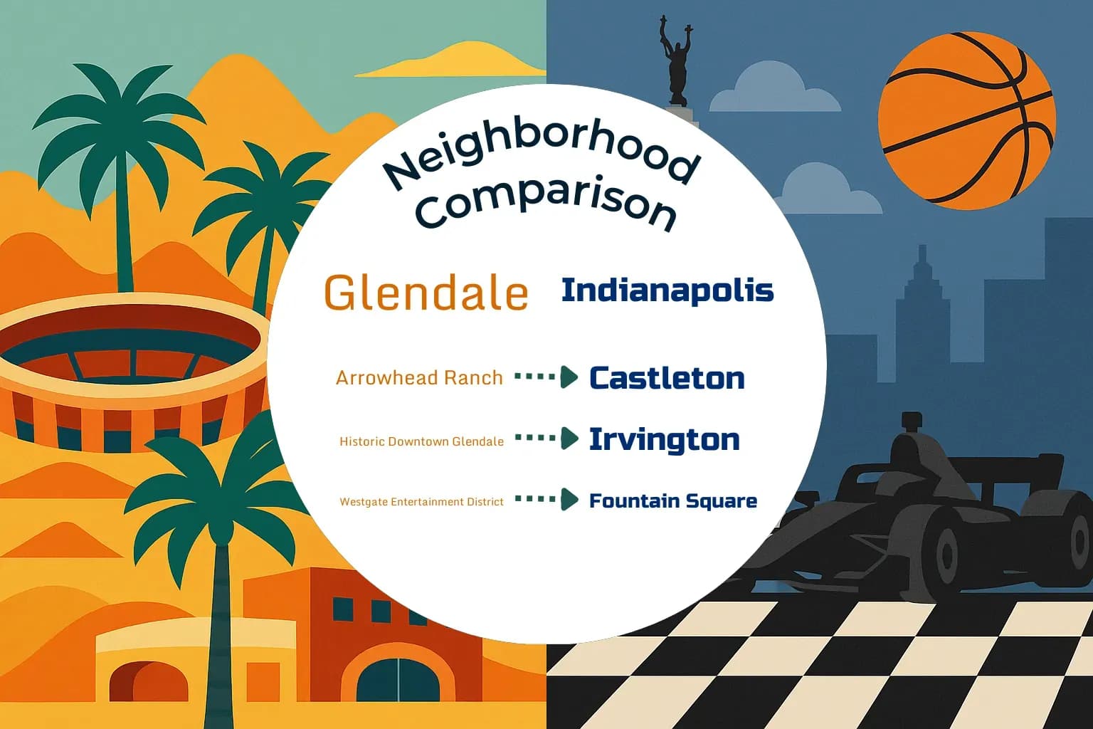 Glendale vs Indianapolis Neighborhood Comparison